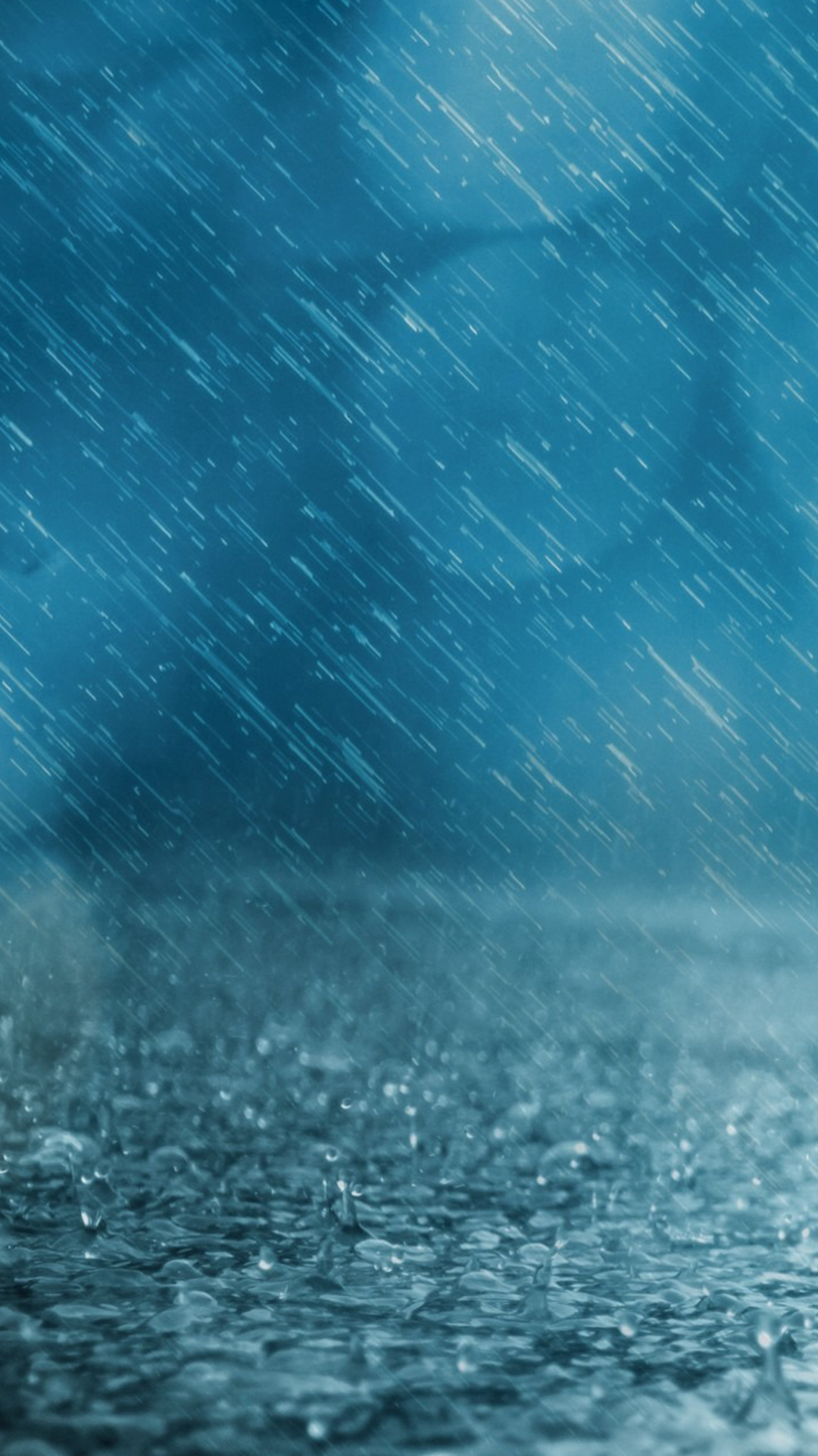 Blue Rain Wallpaper for Phone