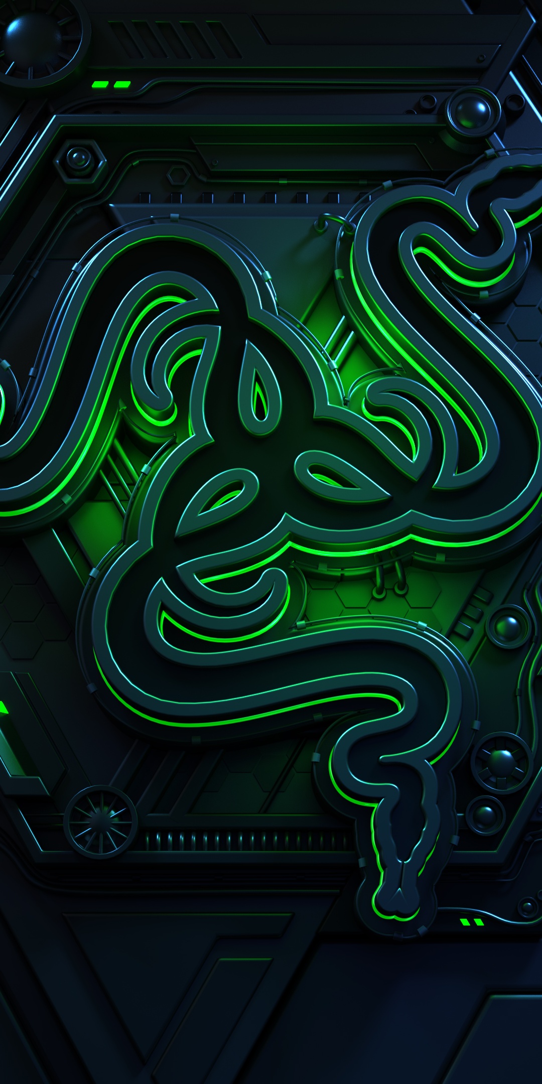 Vault Wallpaper 4K, Razer, Green, Dark