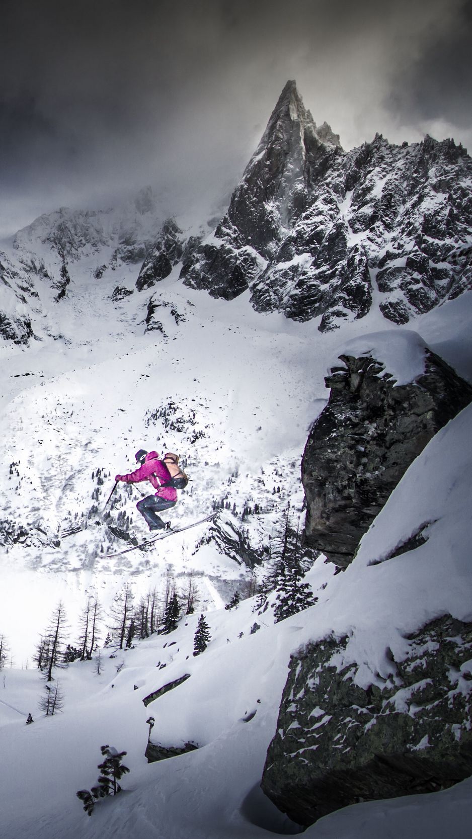 Download wallpaper 938x1668 skiing