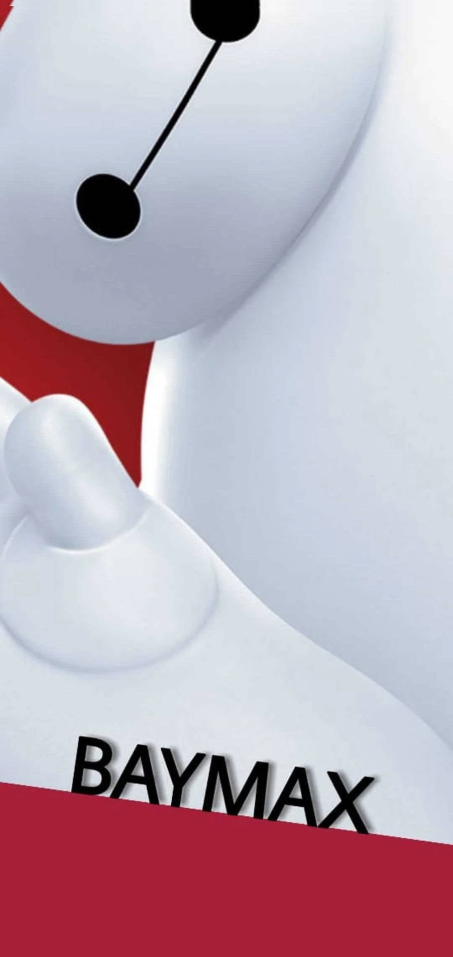 Cute Baymax Punch Hole 4K Wallpaper