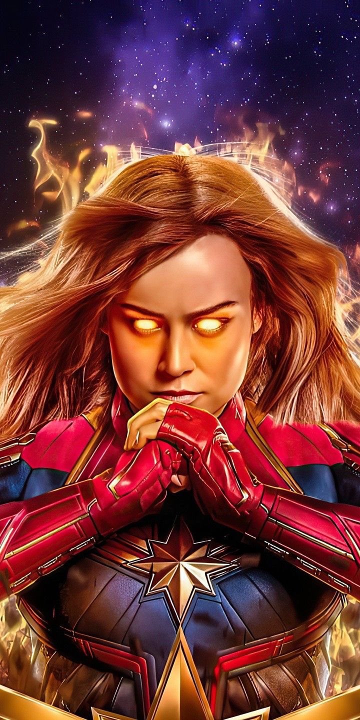Captain Marvel HD iPhone Wallpaper