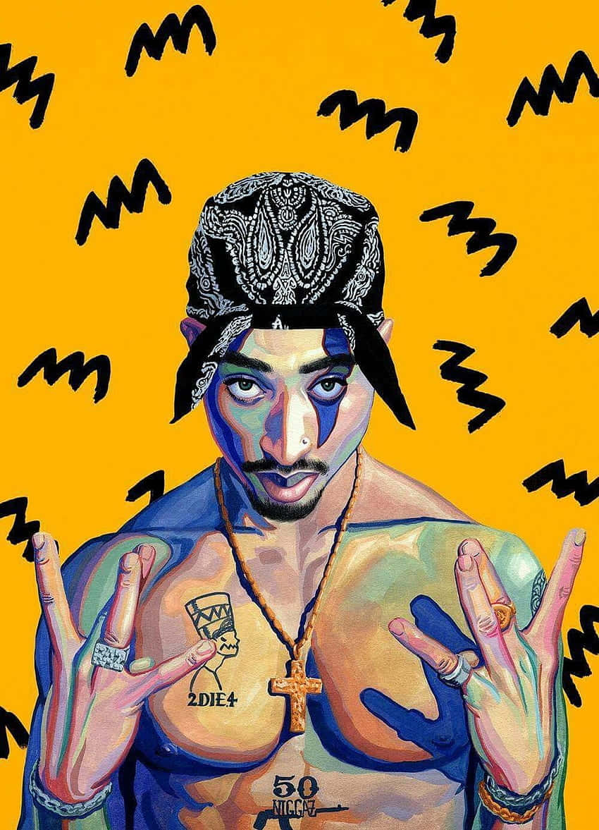 Tupac Cartoon Wallpaper