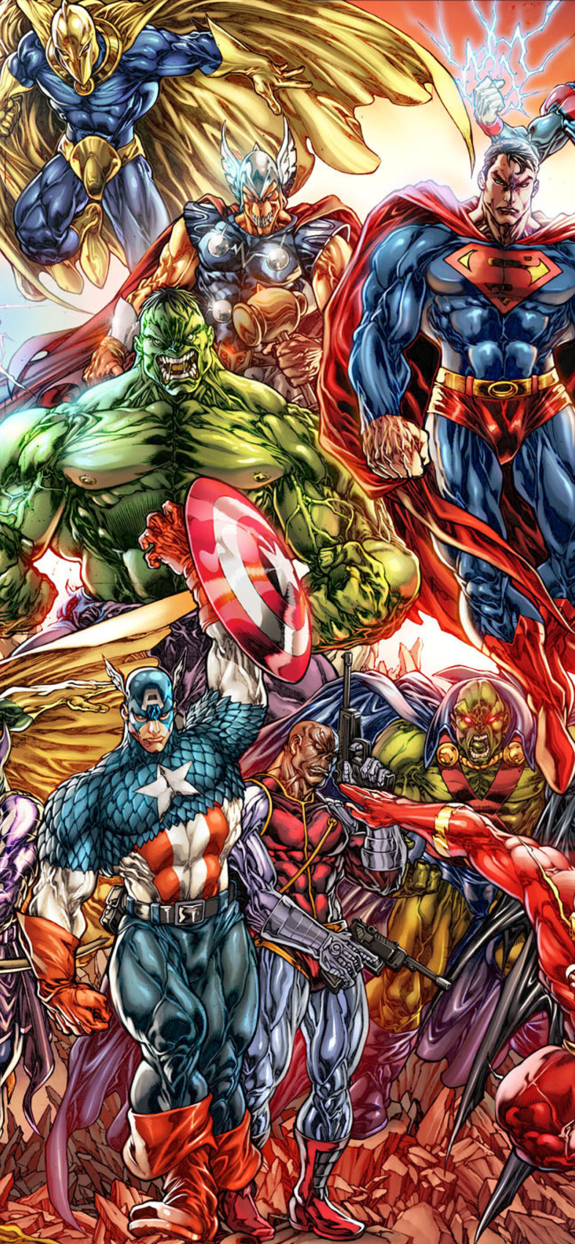 DC Universe and Marvel Comics Wallpaper