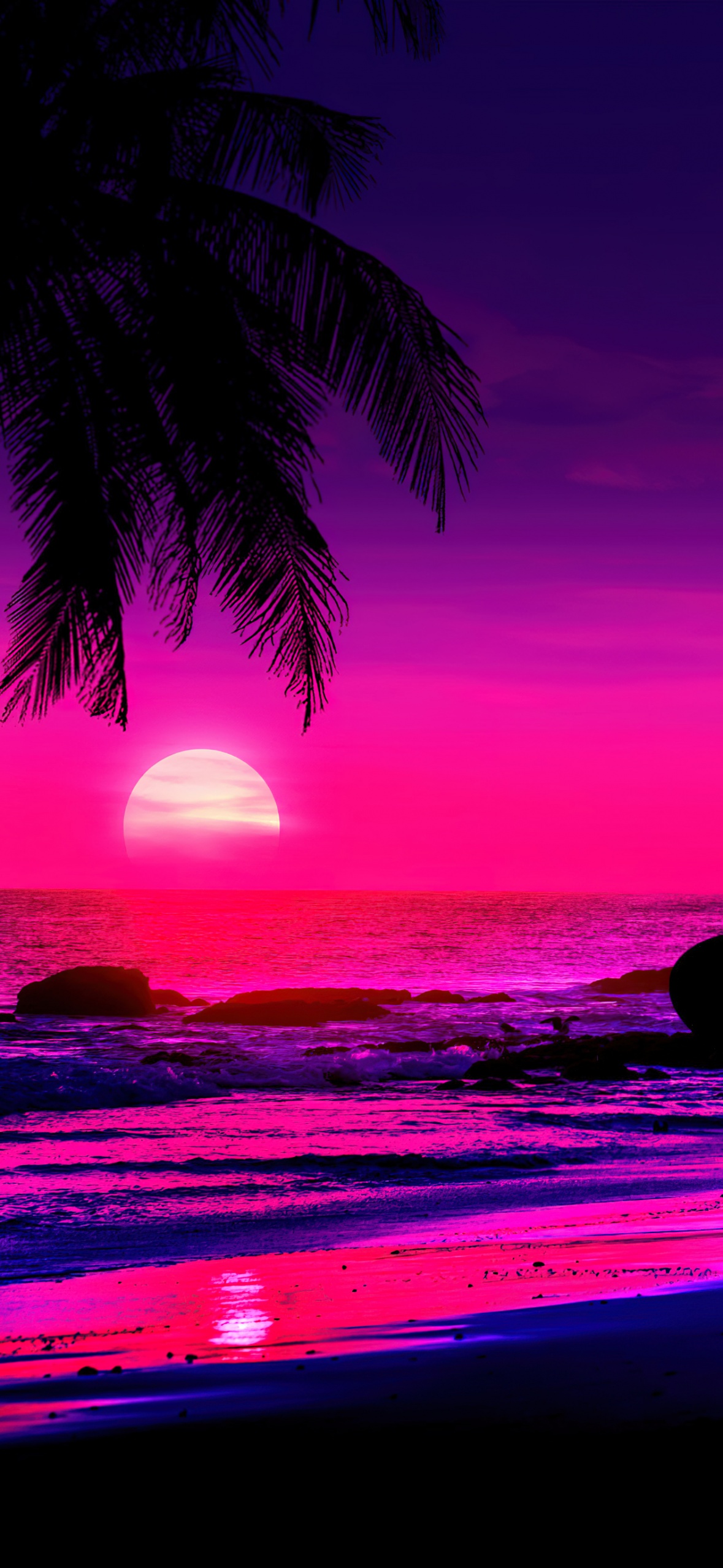 Tropical beach Wallpaper 4K, AI art