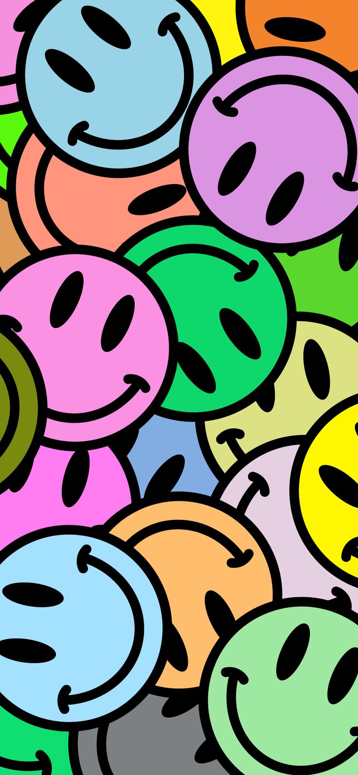 Colorful Smiley Face Phone Wallpaper