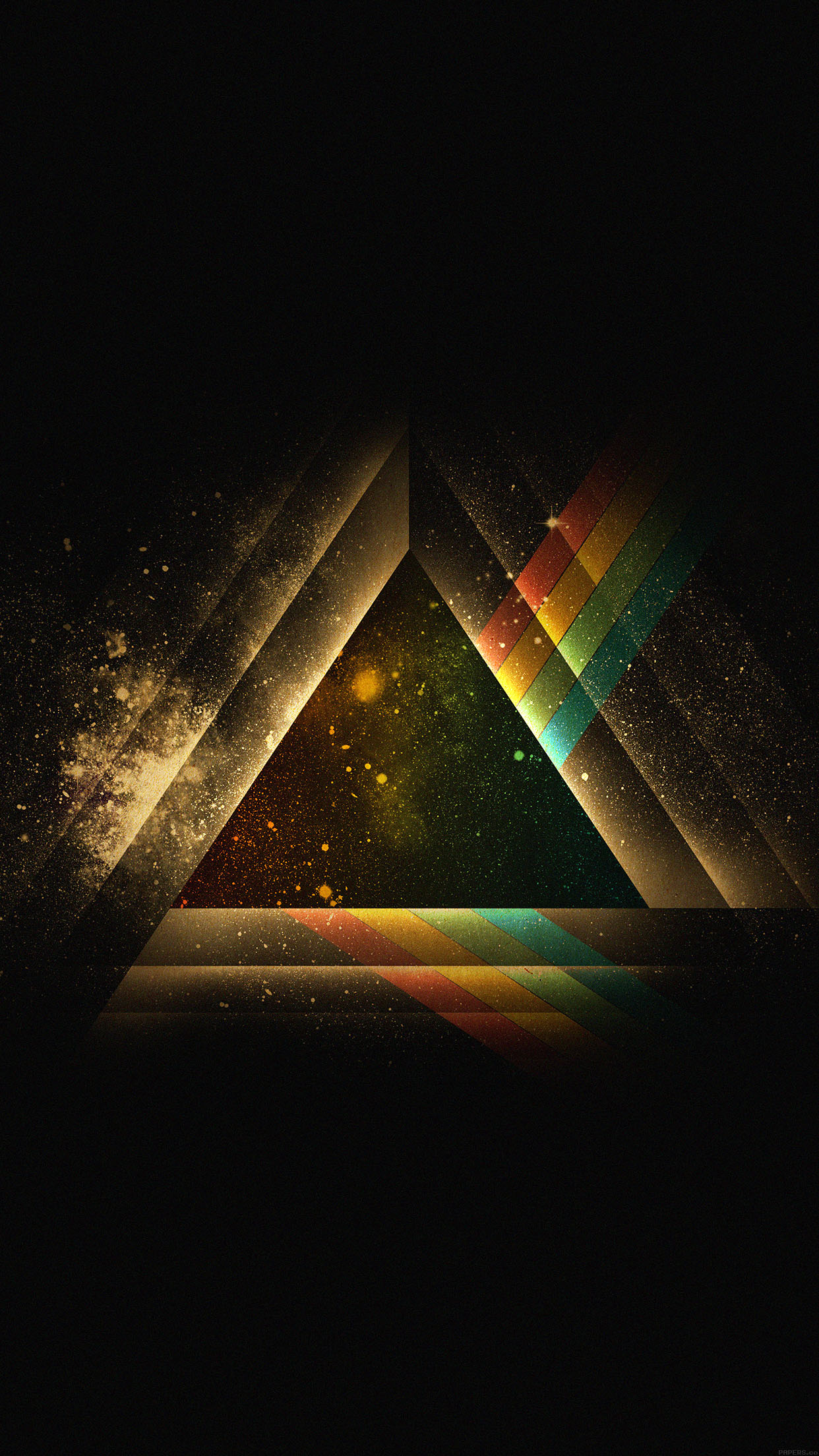 Wallpaper Triangle Art Rainbow