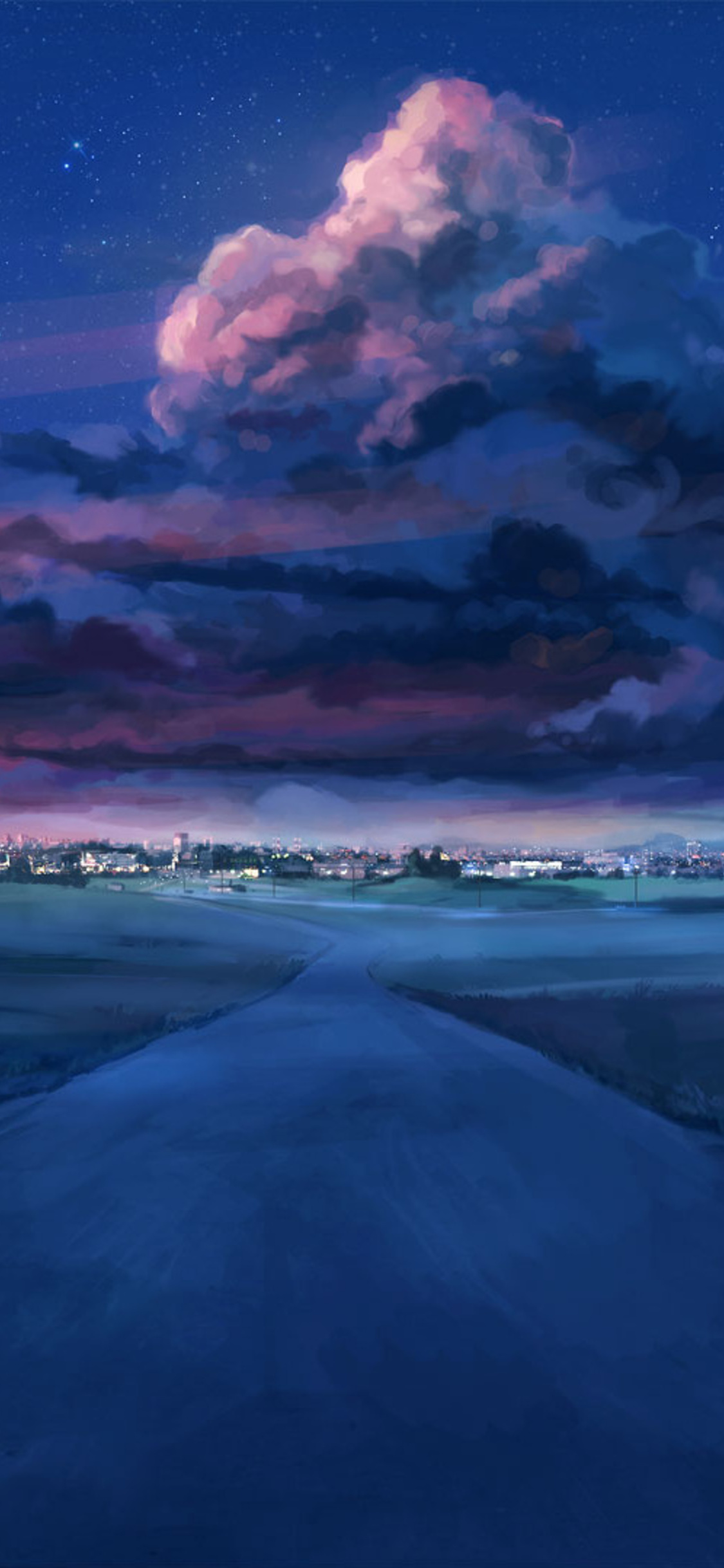 Anime Night Scenery iPhone XS