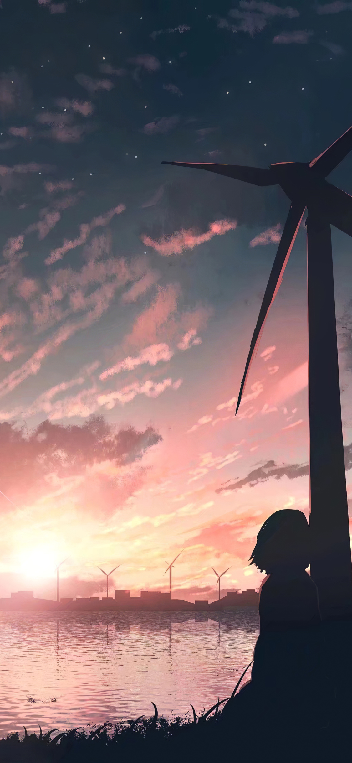 Sad Anime Girl 4k iPhone XS