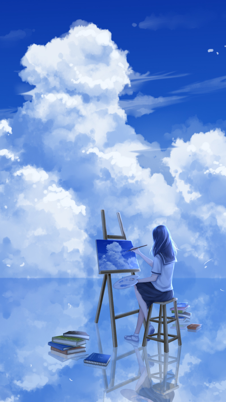 Anime Girl Phone Wallpaper by 诡异童话