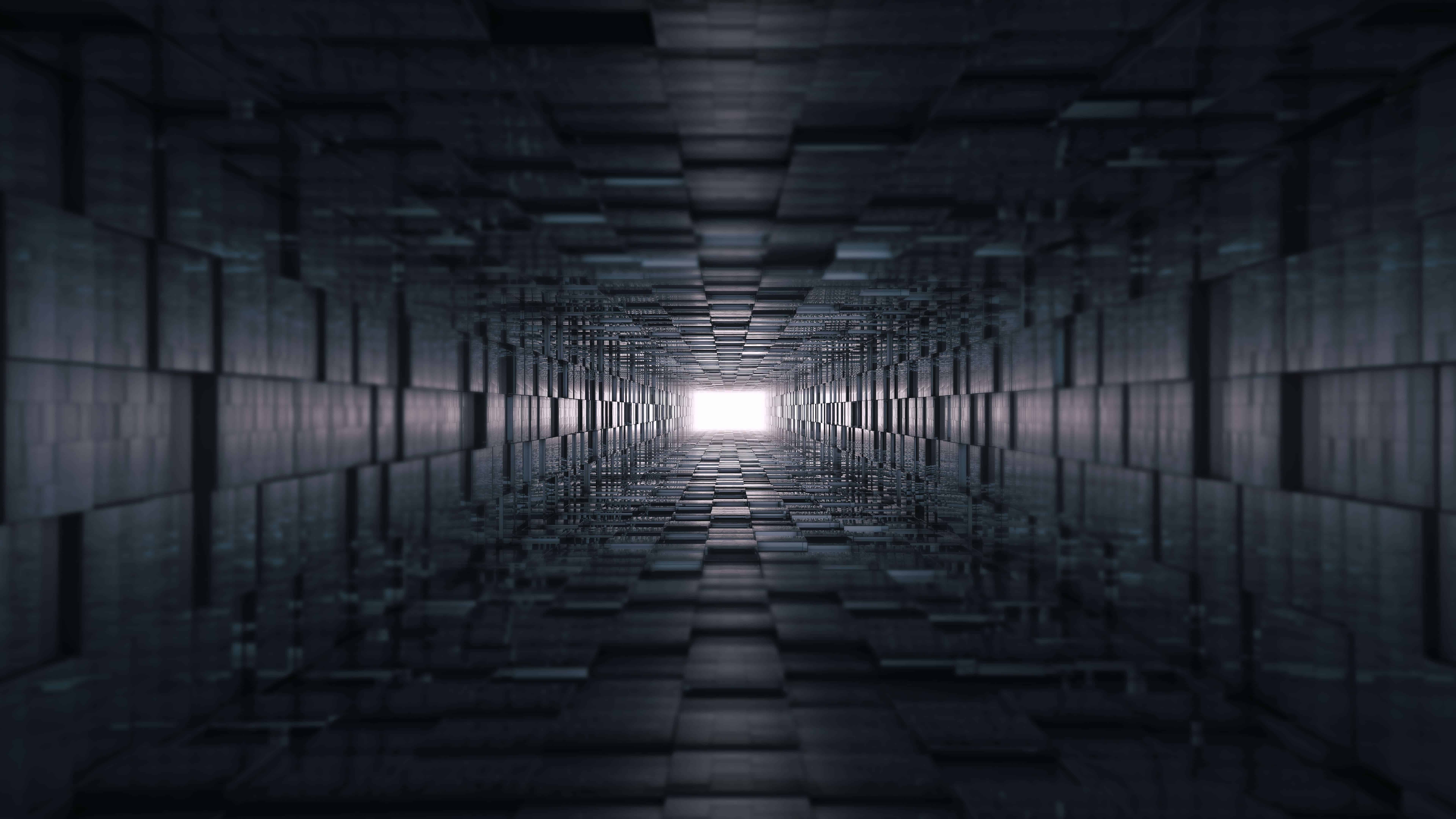 Abstract Dark Geometry UHD 8K Wallpaper