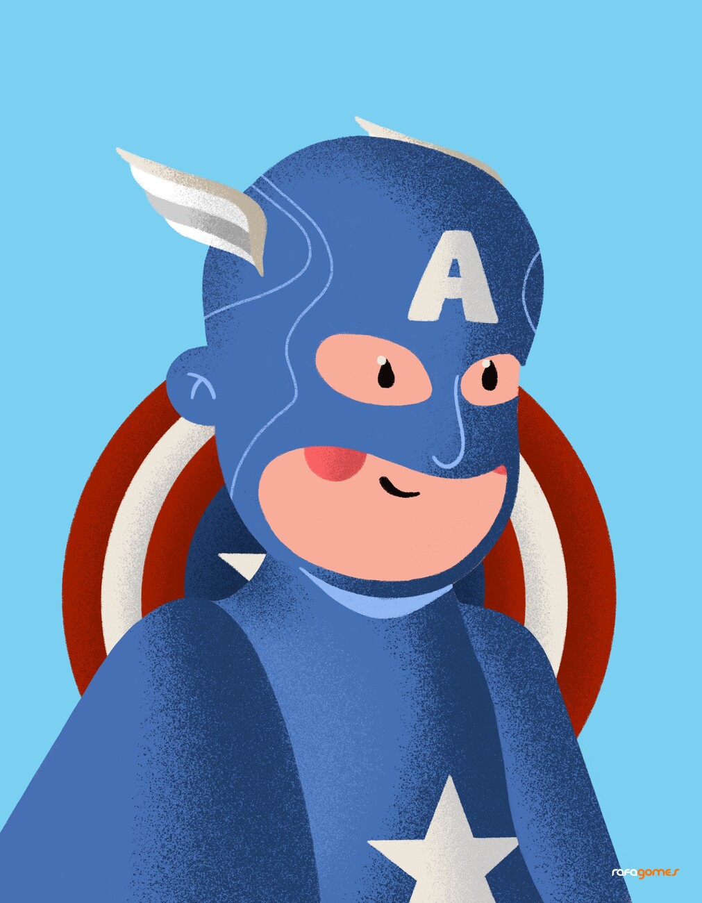 Captain America Portrait Wall Mural