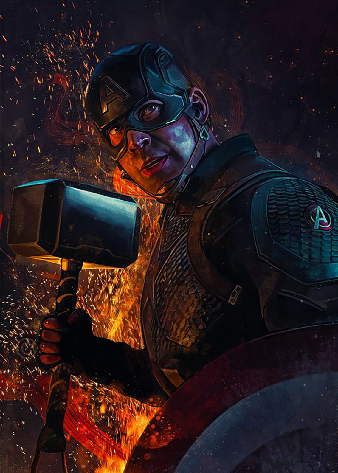 Captain America portrait artwork