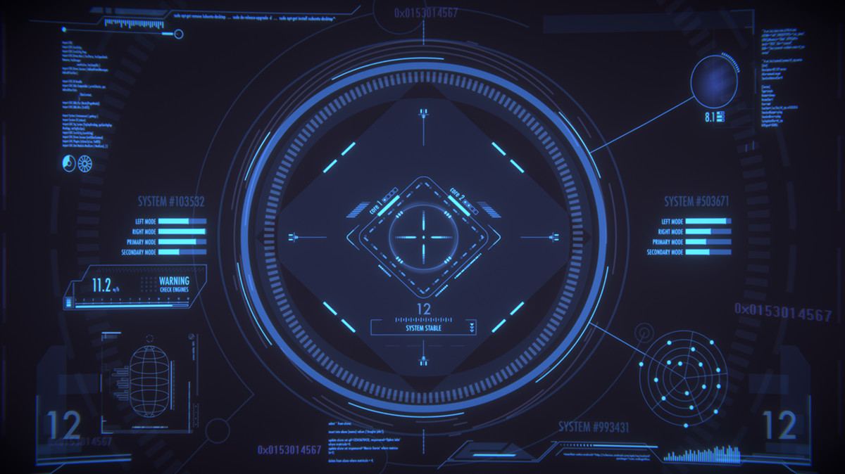 Sci Fi Background HUD. Environment