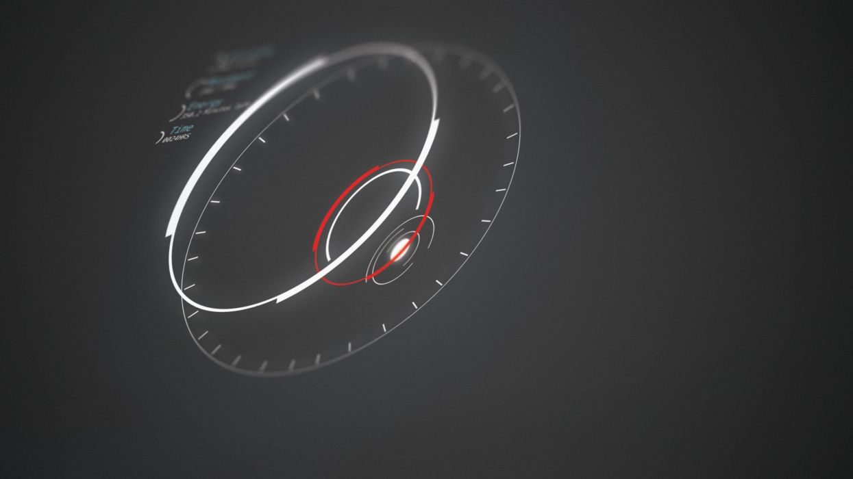 Black minimalistic HUD science fiction