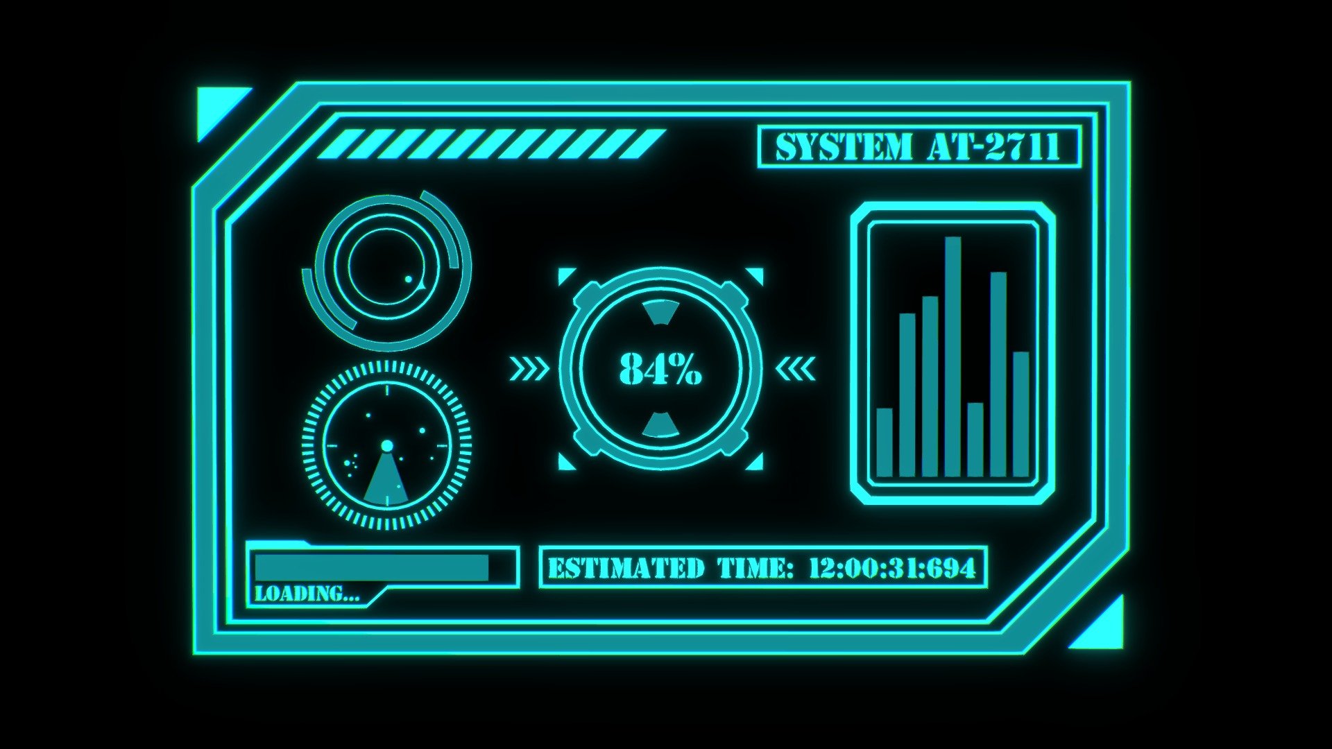 Sci Fi HUD Screen Animated