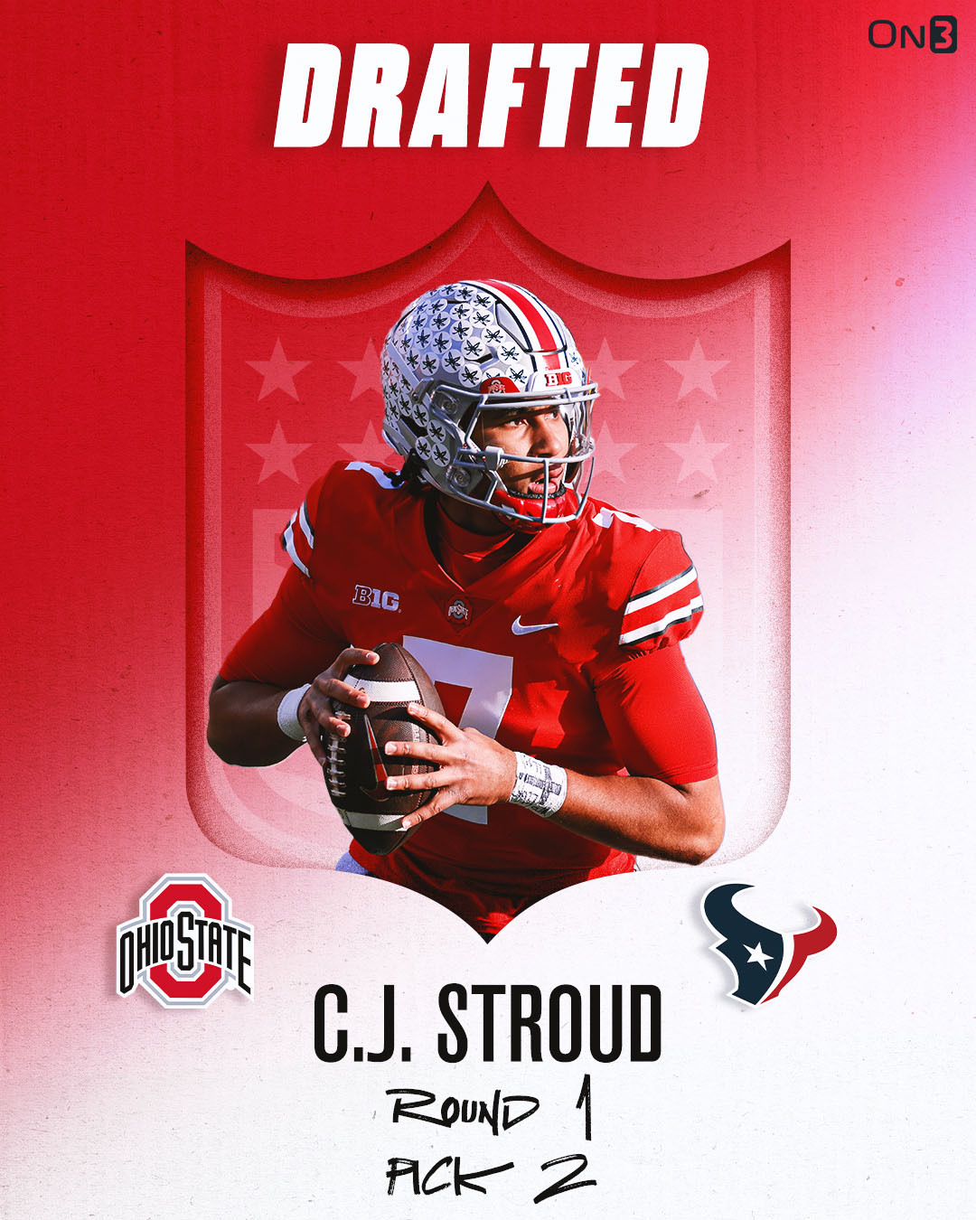 The Houston Texans select Ohio State QB