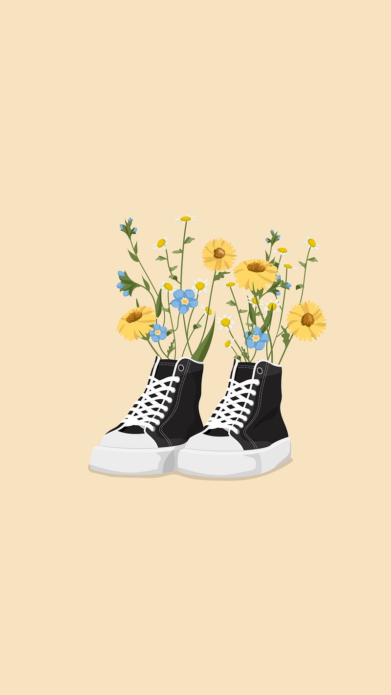 Cartoon sneaker iPhone wallpaper