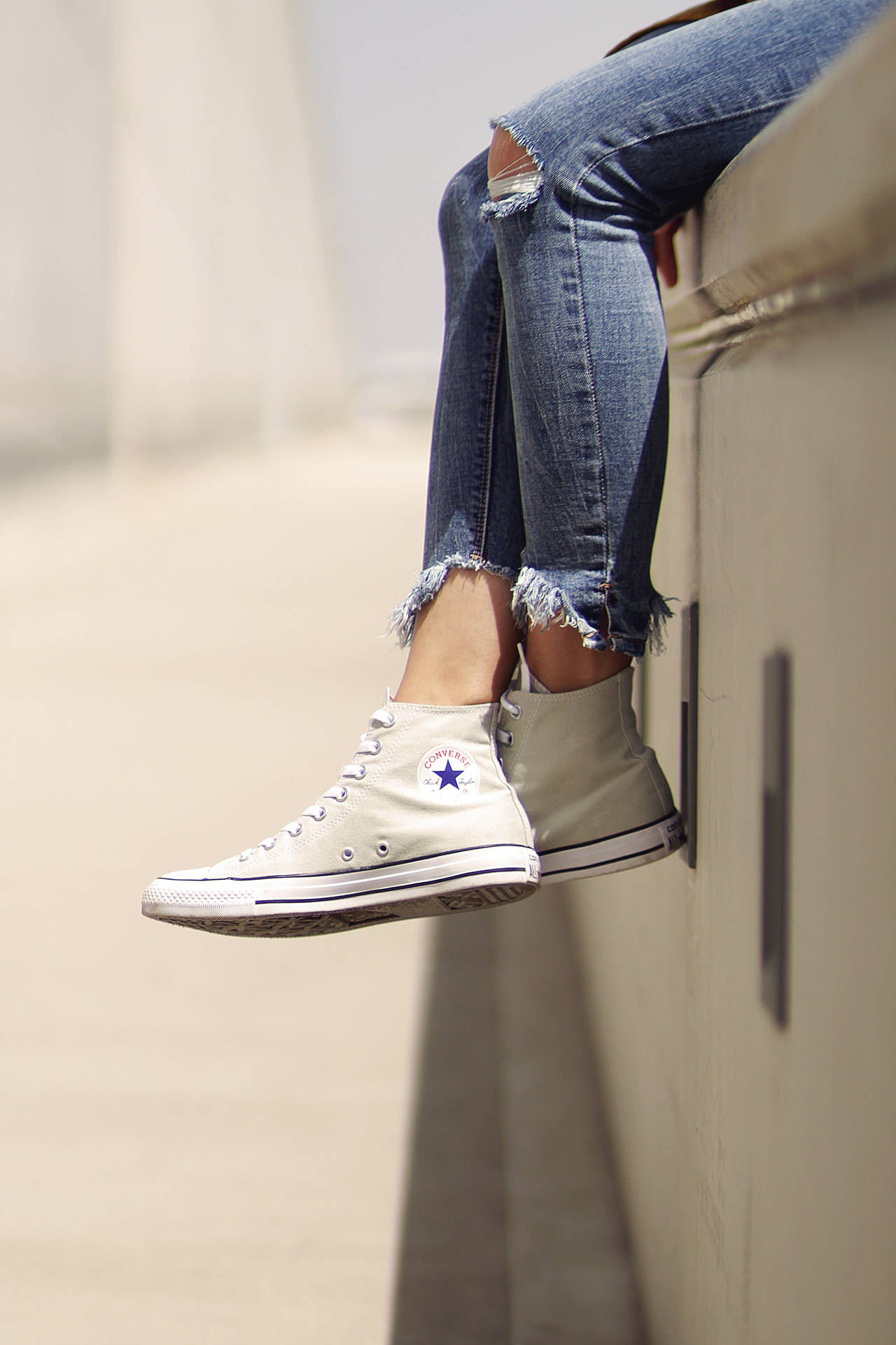 Download free High Cut White Converse