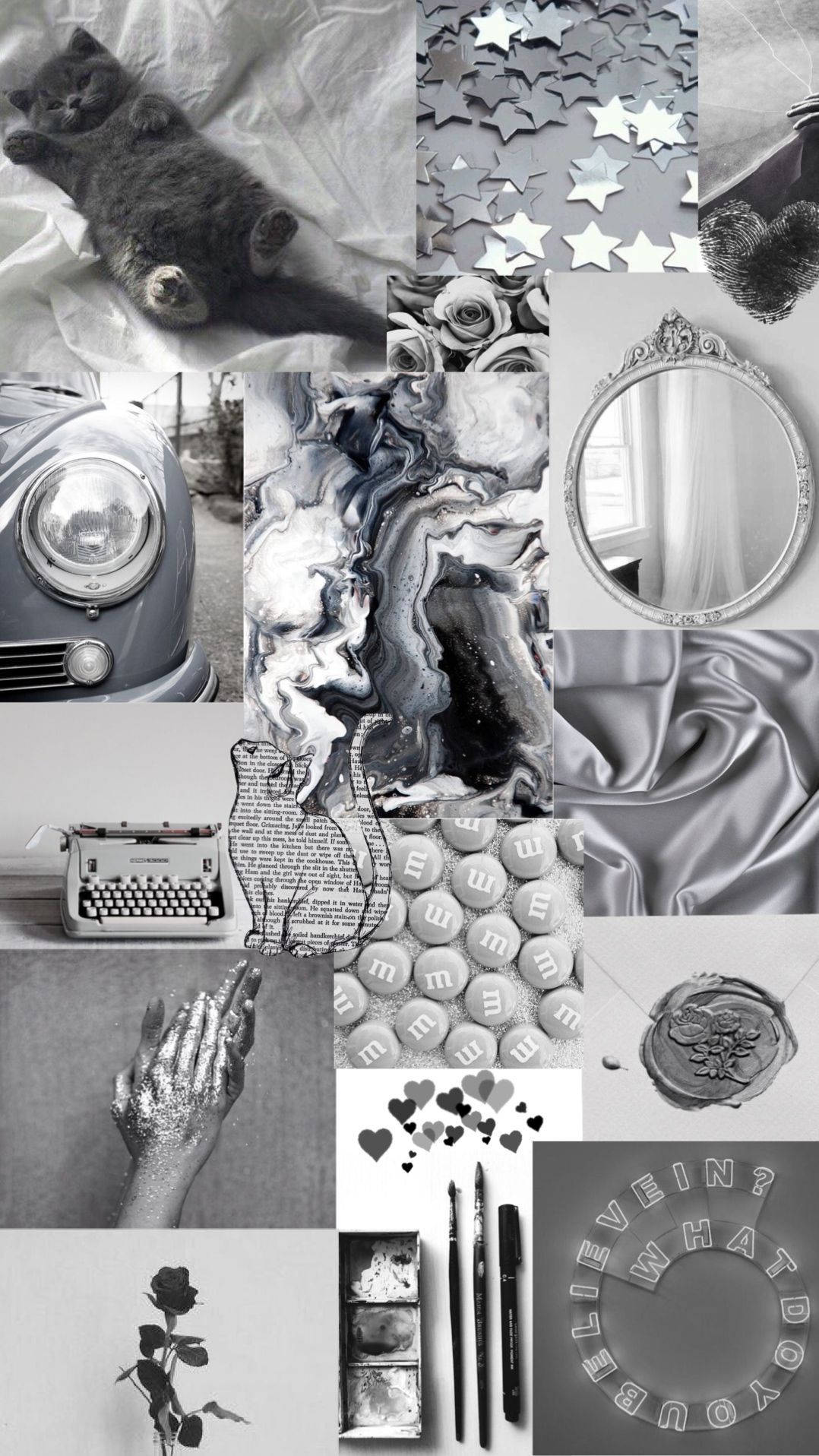 Download Aesthetic Collage Dark Grey