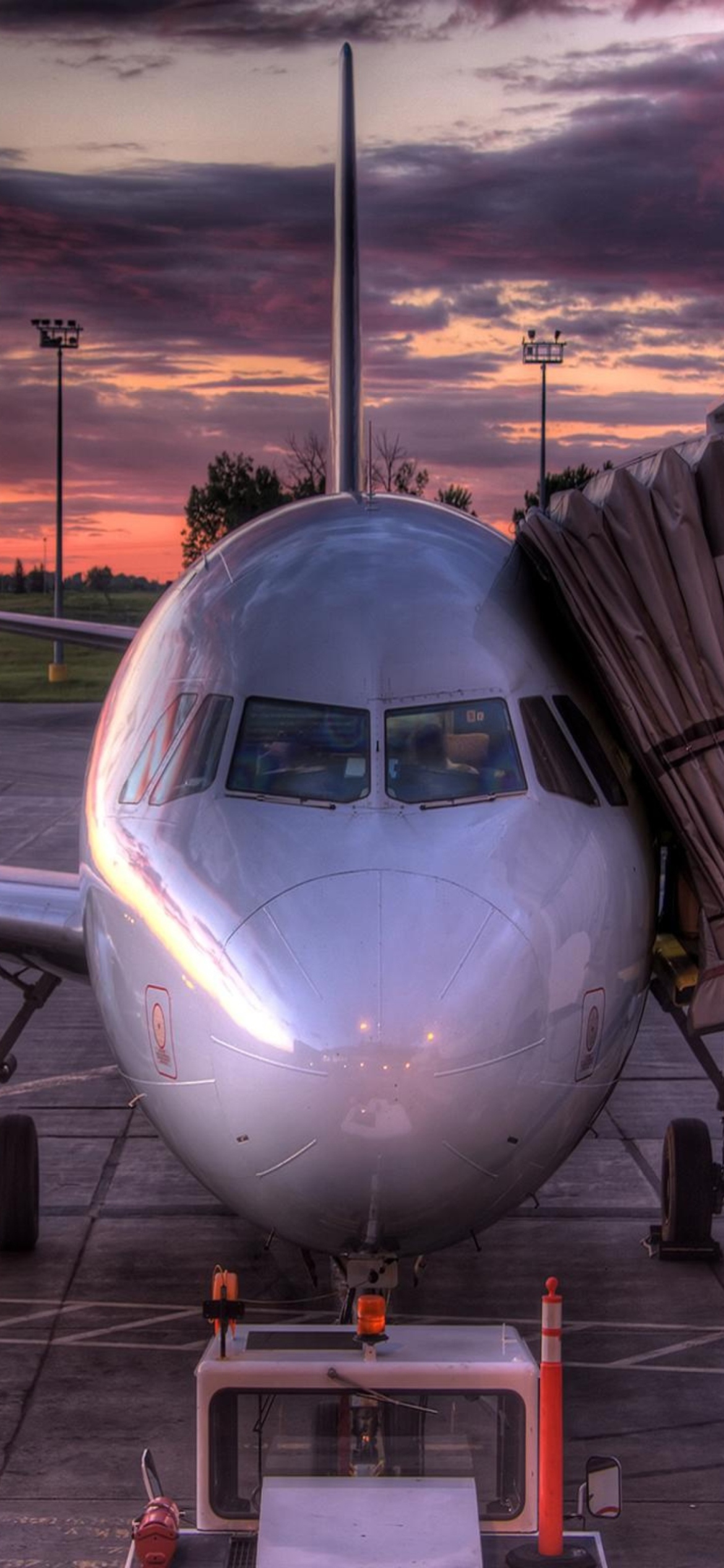 Airplane In Airport Wallpaper for iPhone 11