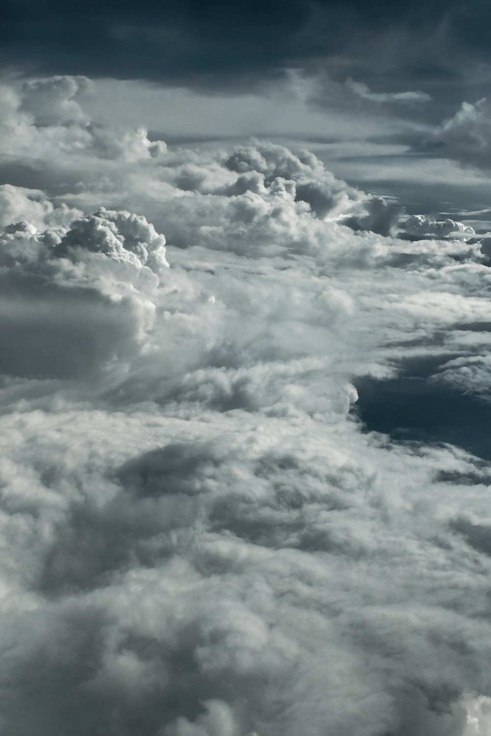 A view of the clouds from an airplane