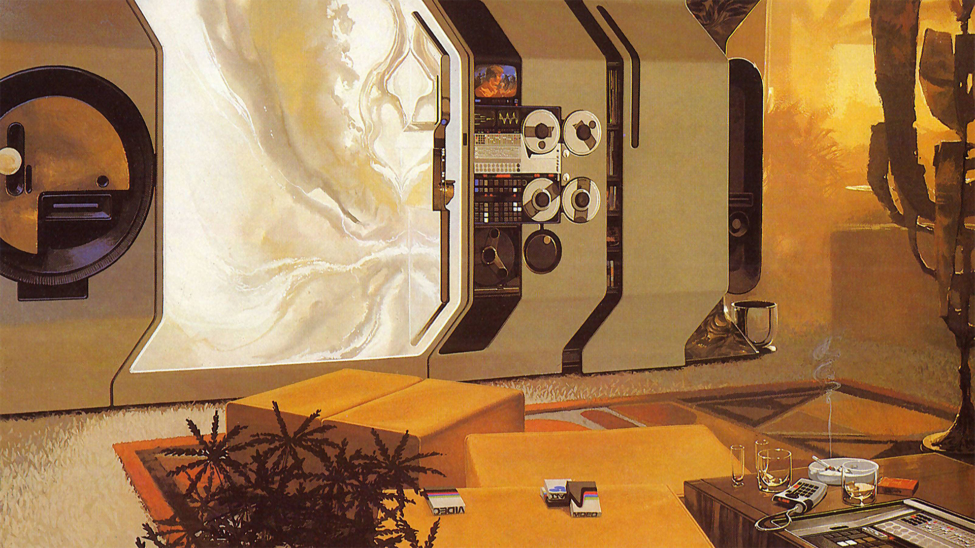 Retro futurism wallpaper dump