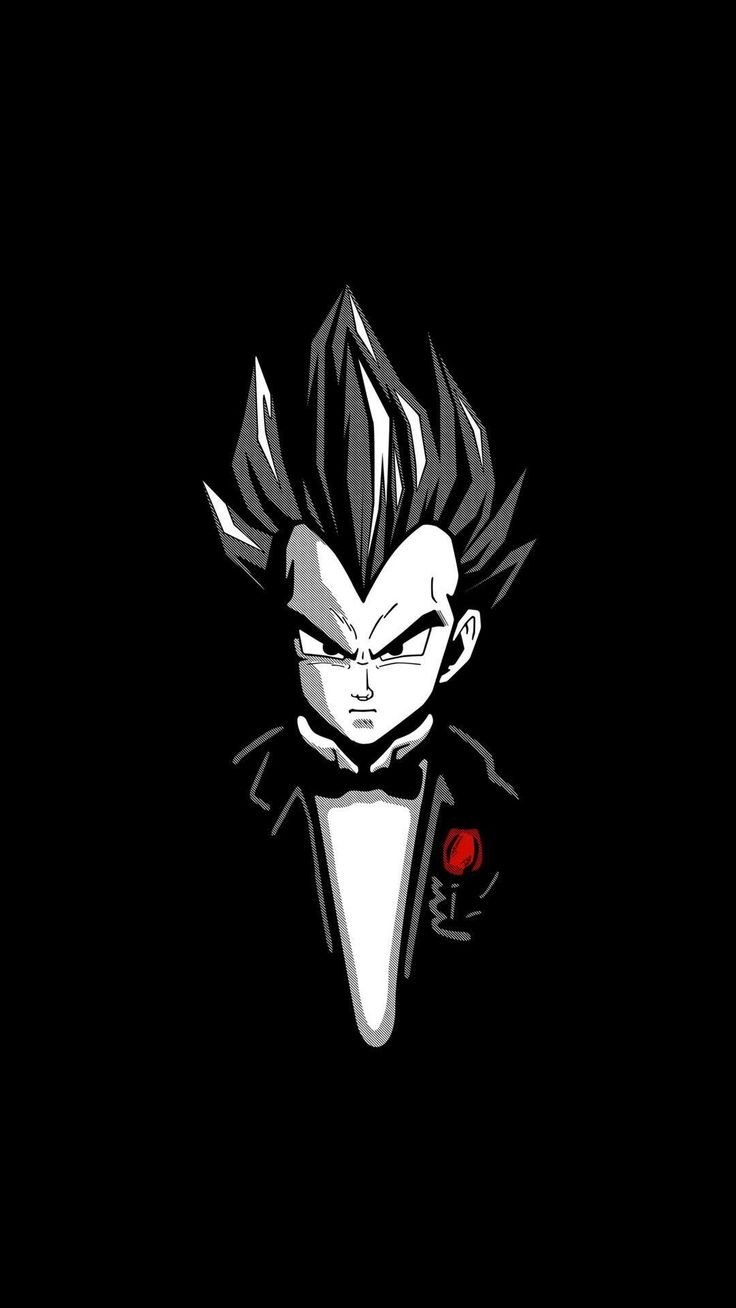 Vegeta black and white Wallpaper
