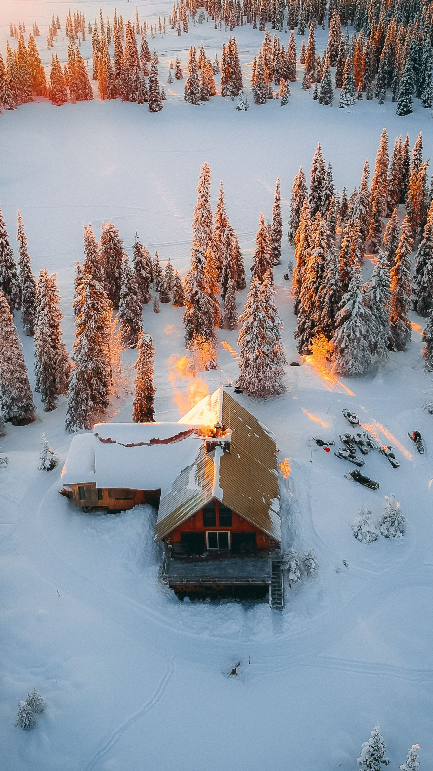 Download Aerial view, winter, house
