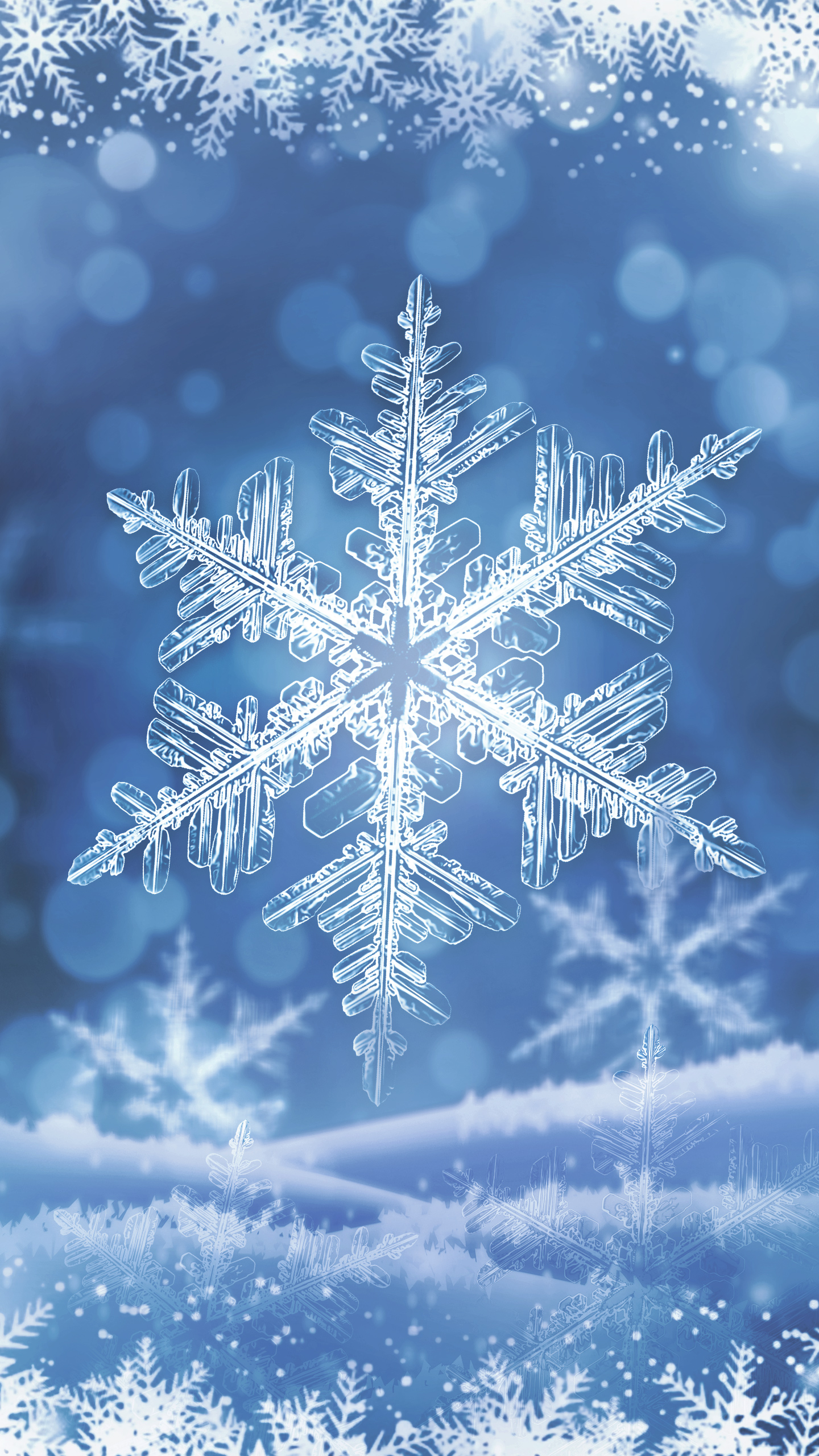 Winter Snowflake Smartphone Wallpaper