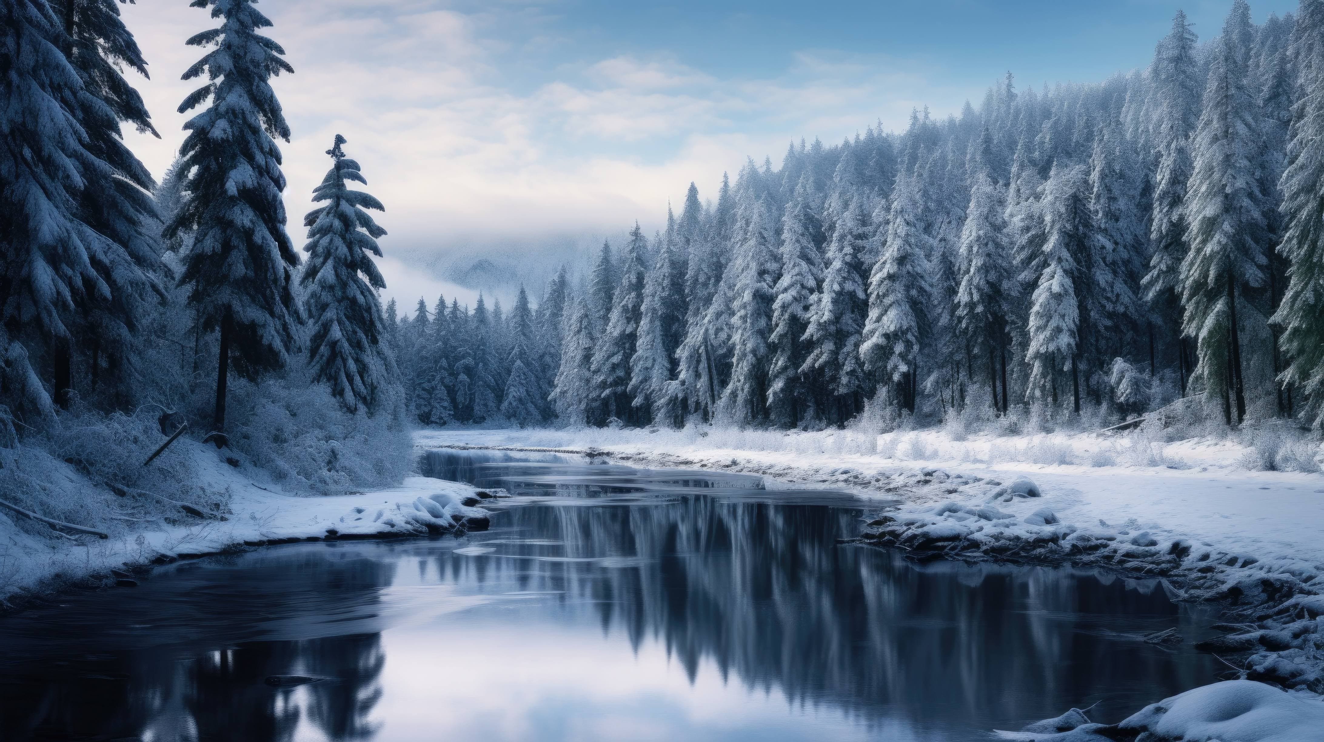 Free AI art image of winter nature
