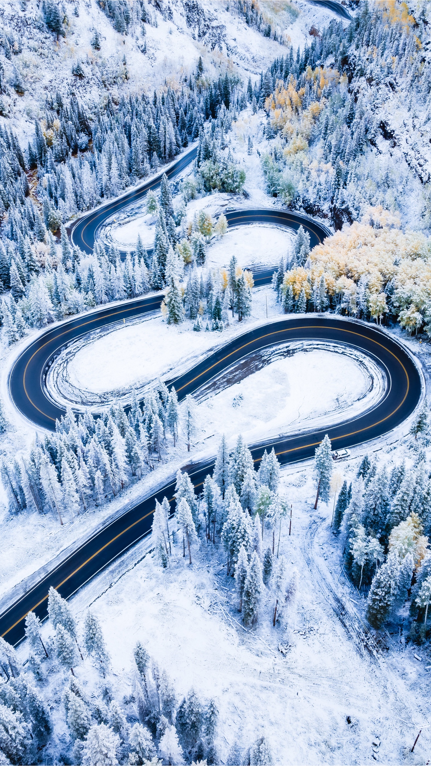 Red Mountain Pass Wallpaper 4K, Winter