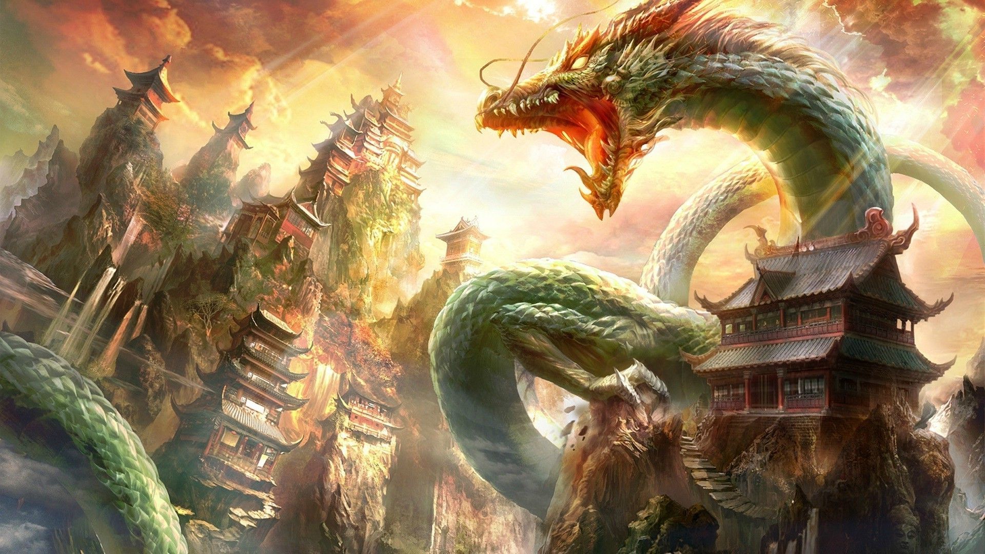 Fantasy art, Art wallpaper, Japanese dragon