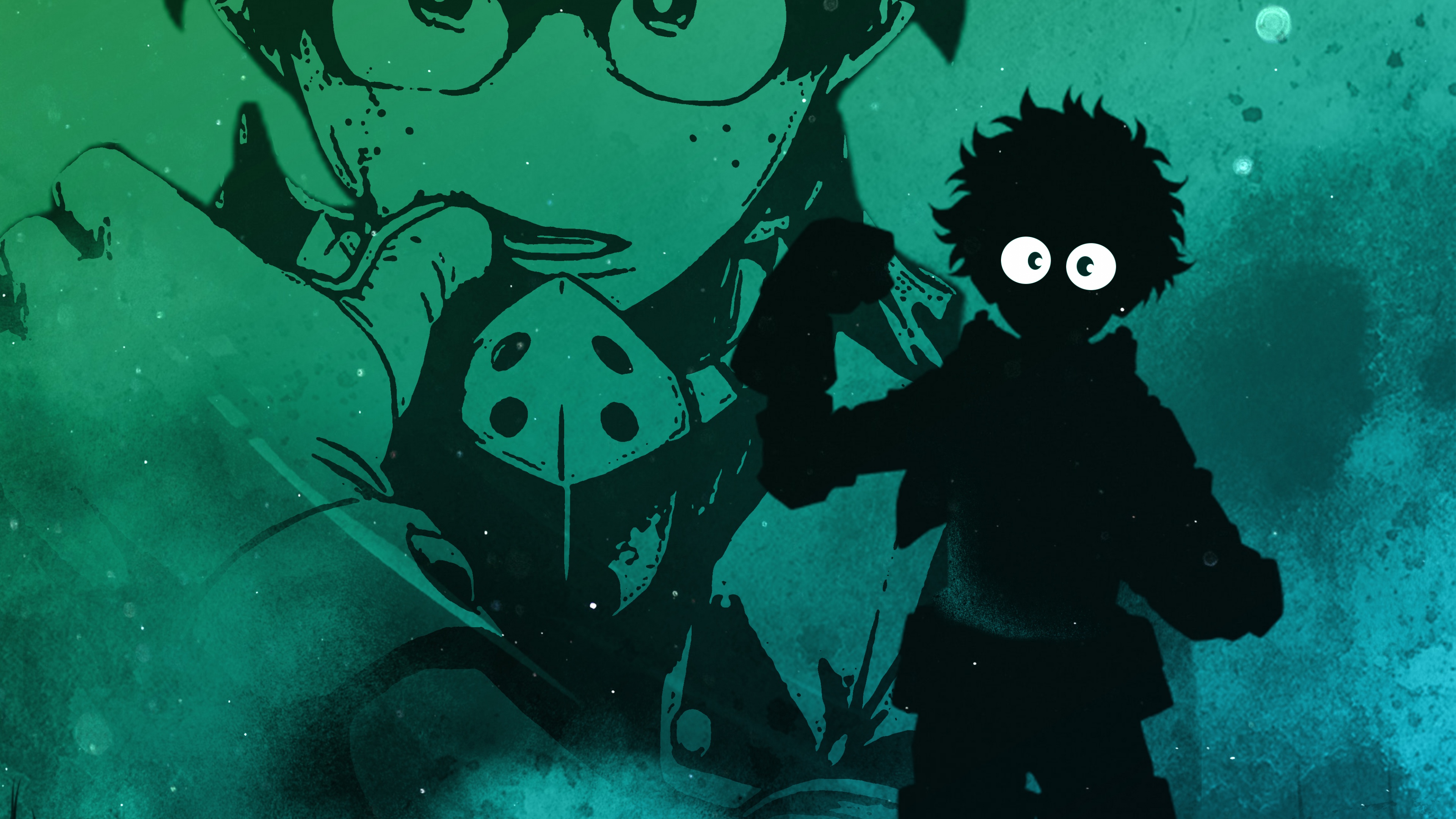 Izuku Midoriya Wallpaper 4K, Silhouette, My Hero Academia