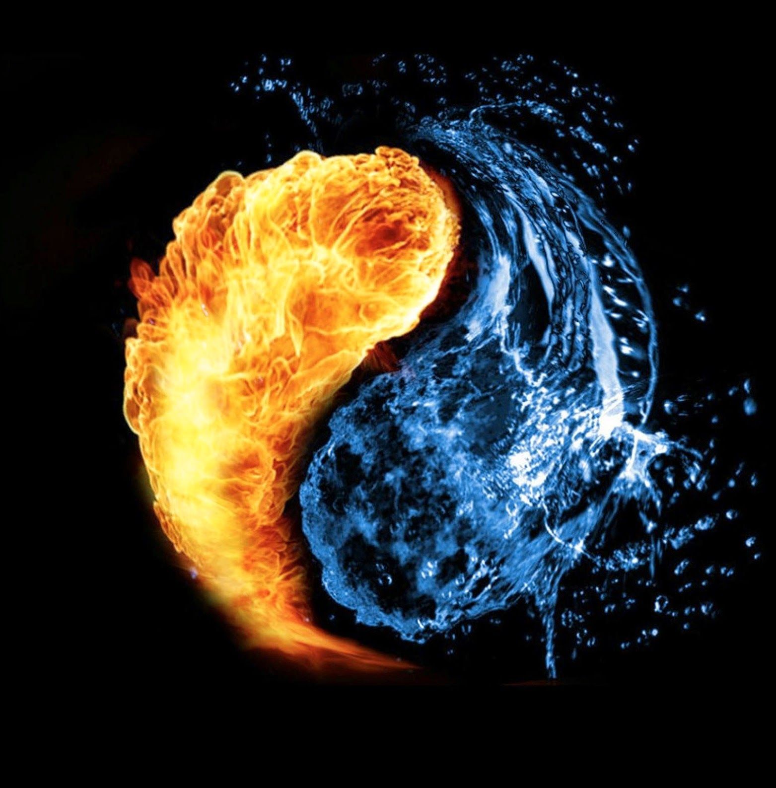Fire vs water, Yin yang, Fire image