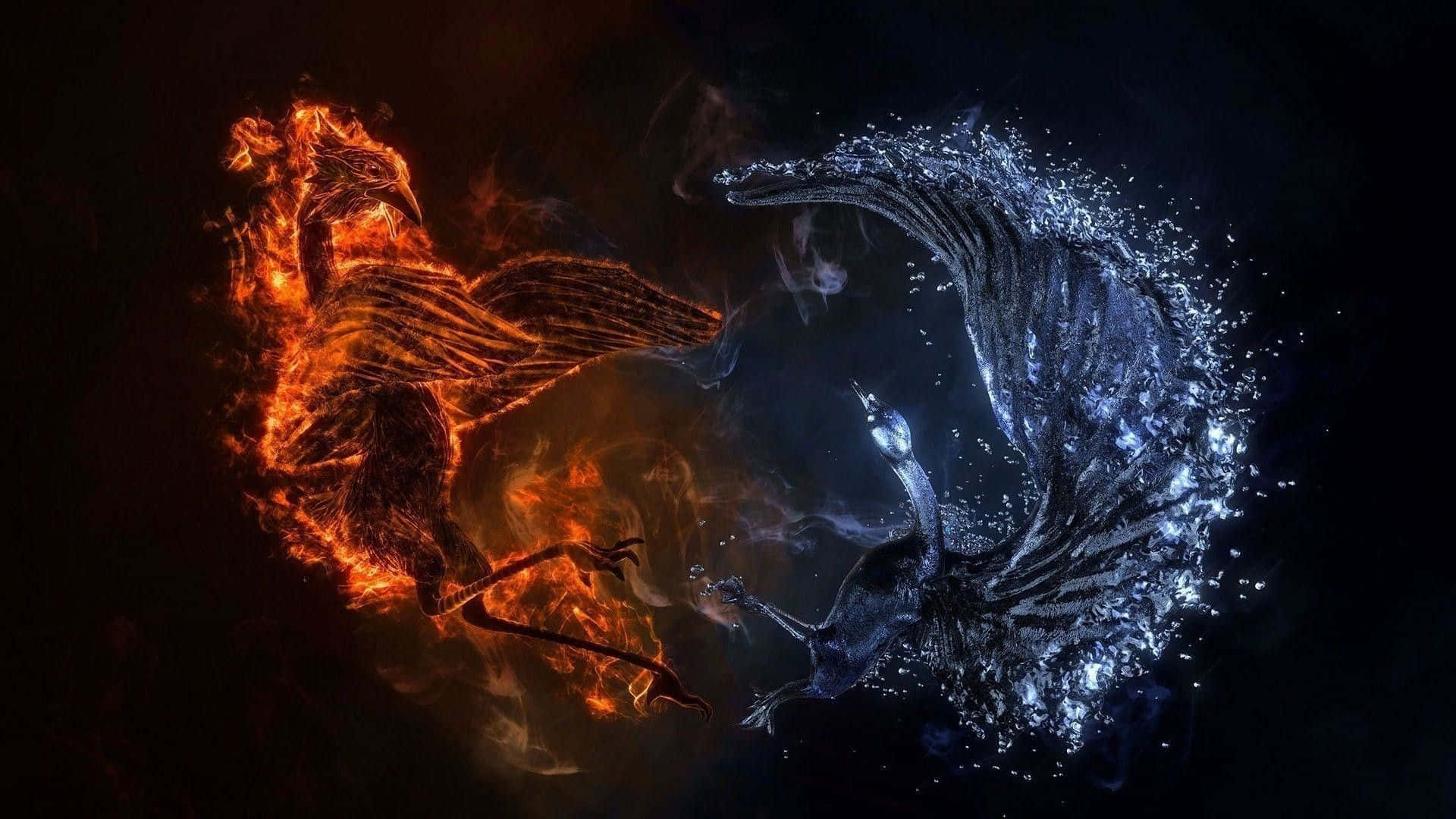 Download Yin Yang 4K Fire And Ice