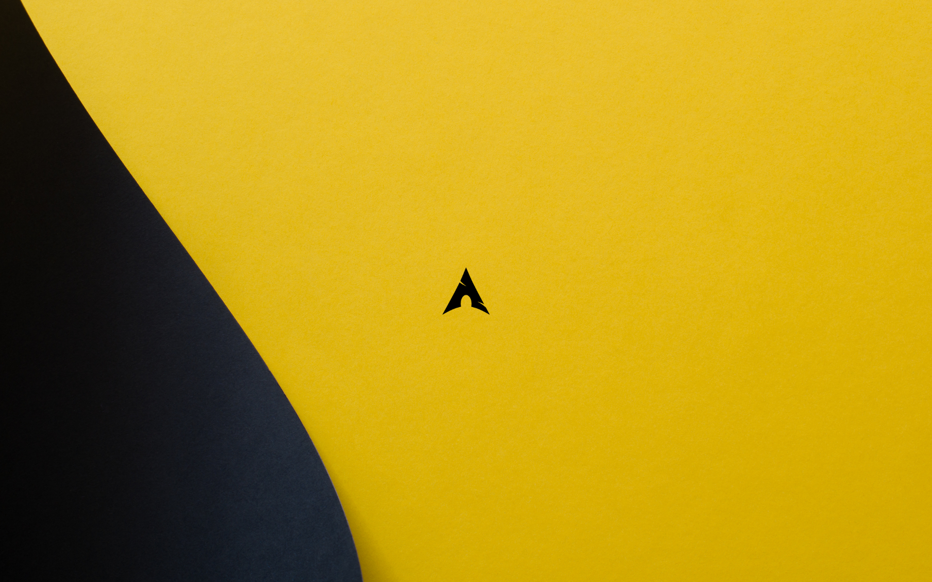 Wallpaper Arch Linux Yellow curve