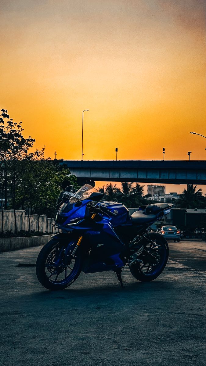 Yamaha R15 v4 Racing blue. Bike photo