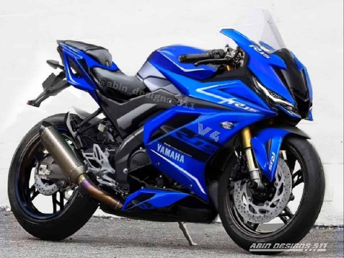 Blue Yamaha R15 V4 Sports Bike at best