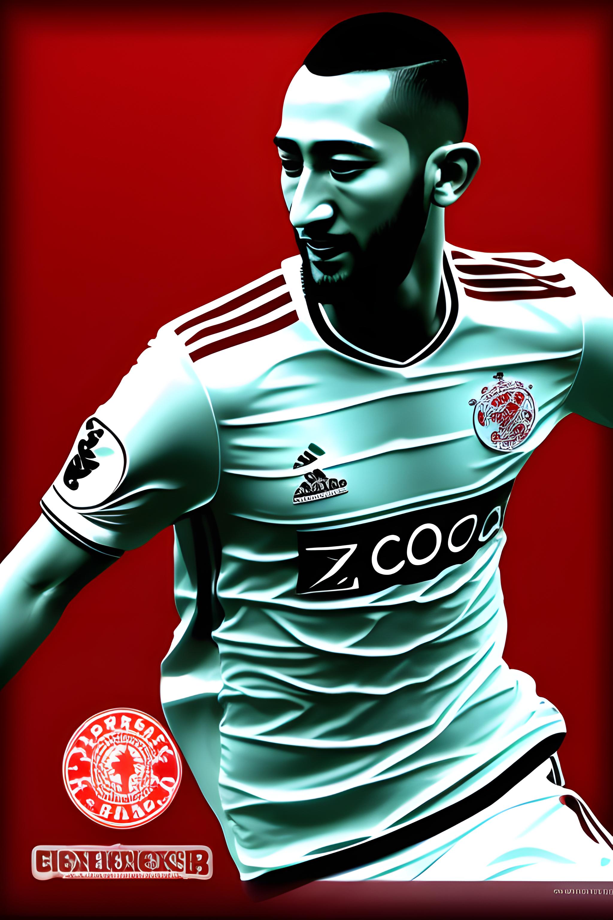 Hakim Ziyech in Ajax jersey
