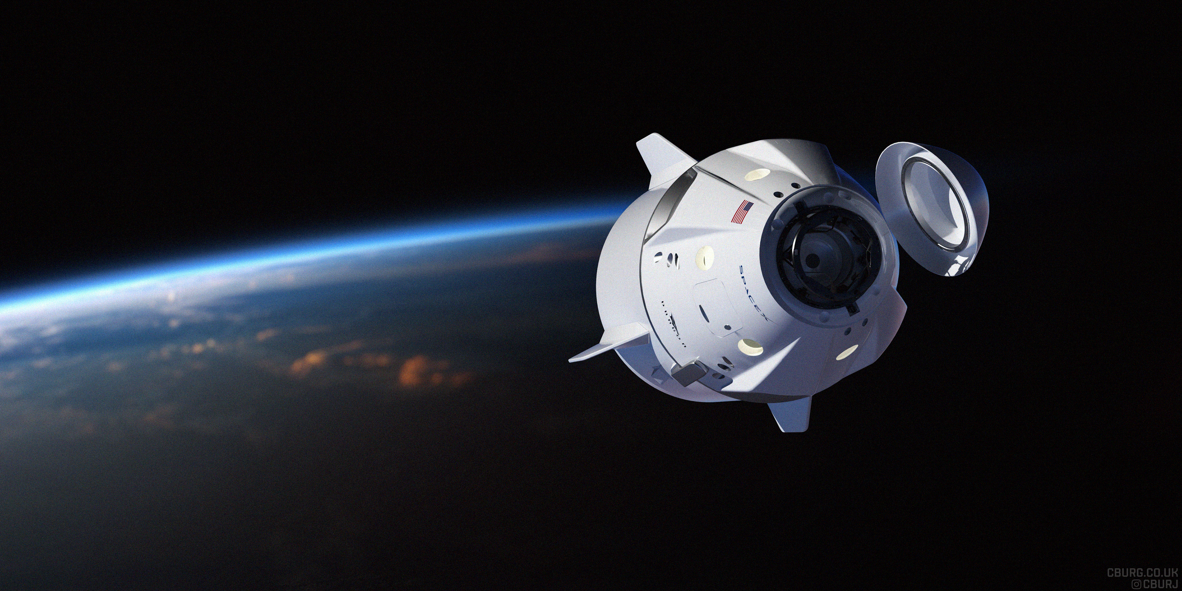SpaceX Crew Dragon 4K Wallpaper FREE