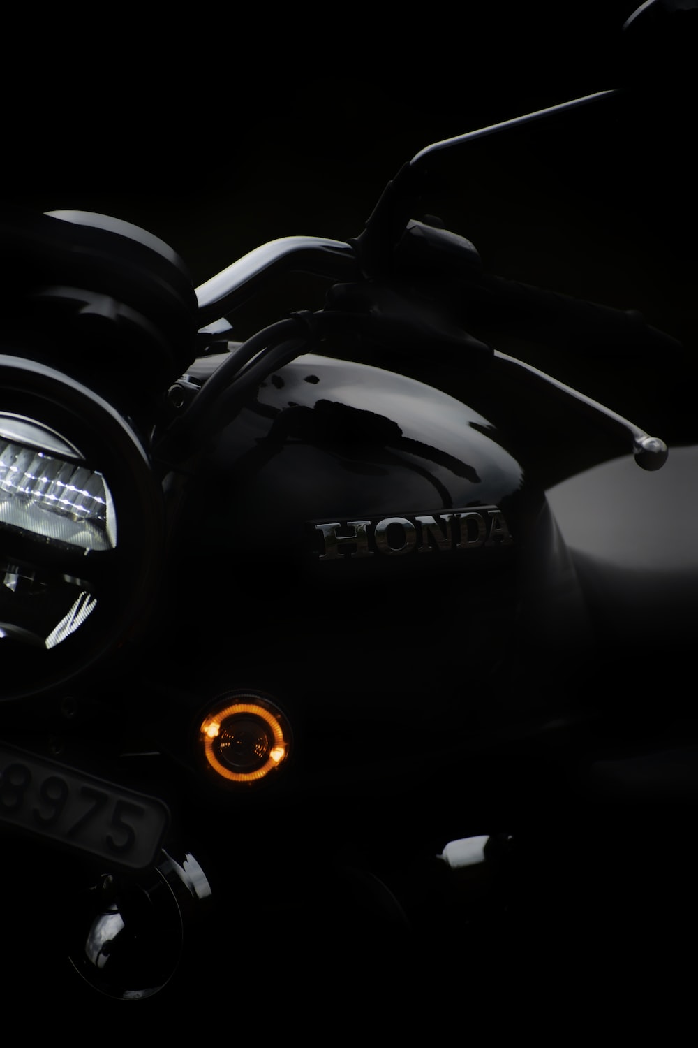 Black and silver motorcycle engine