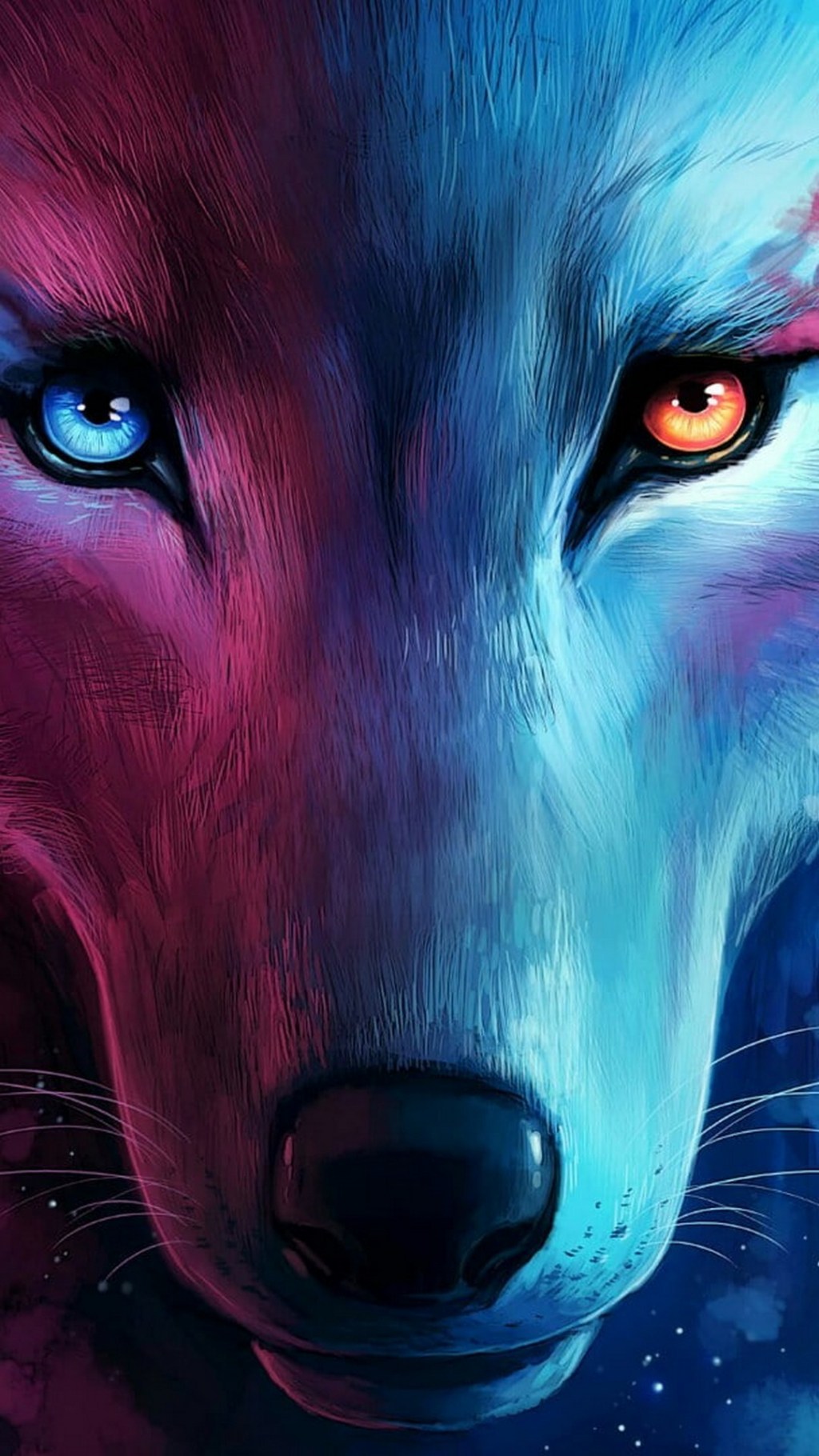 3D iPhone Wallpaper Wolf