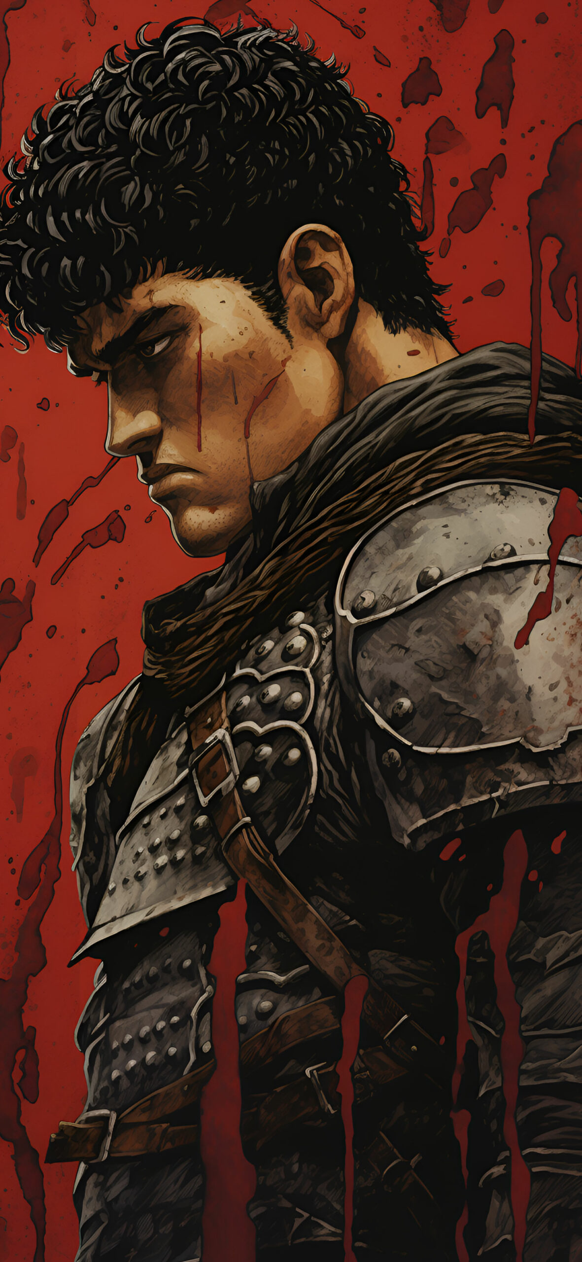 Anime Berserk Guts Red Wallpaper