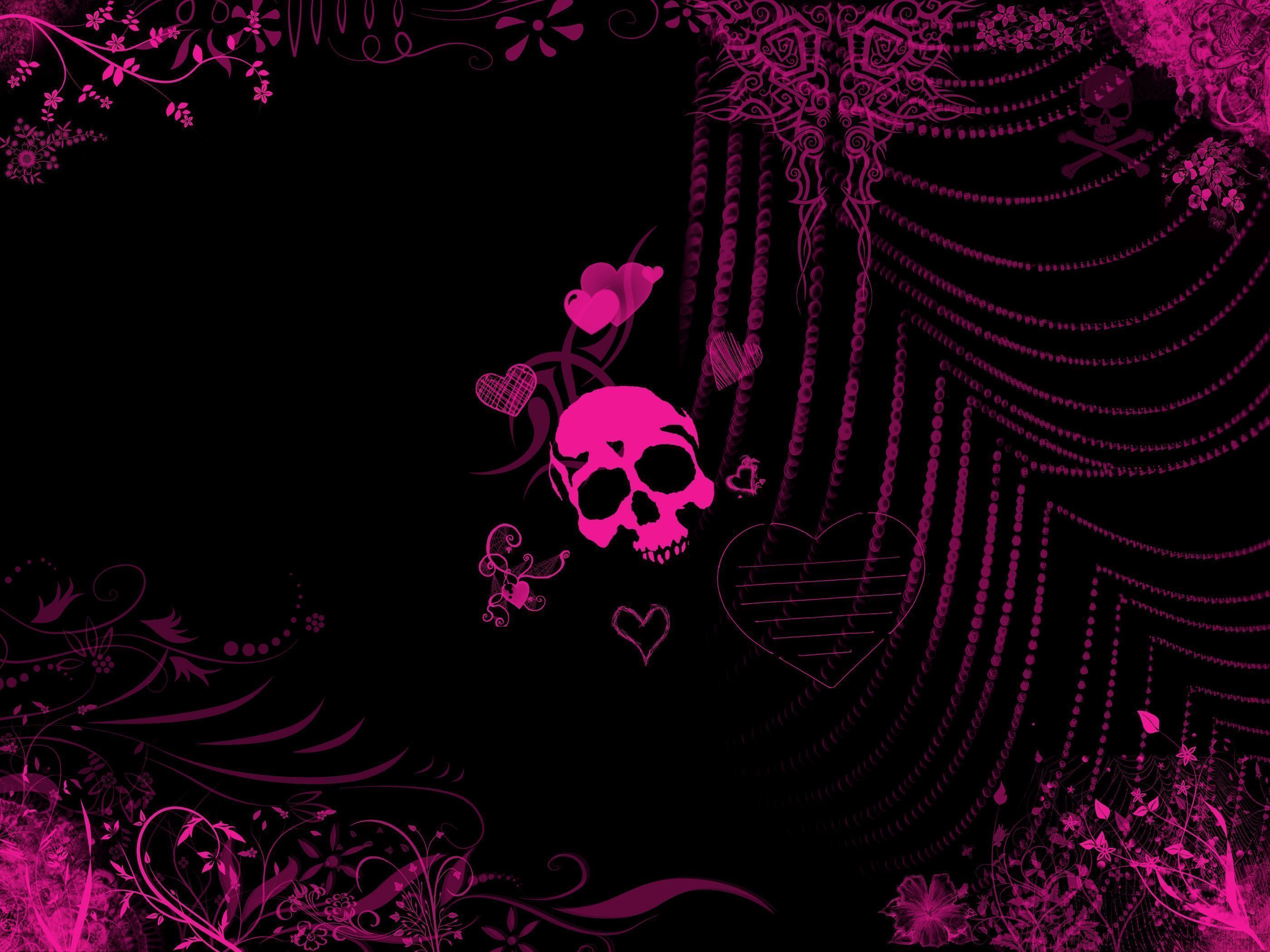 Punk Skull Background. Top Picture