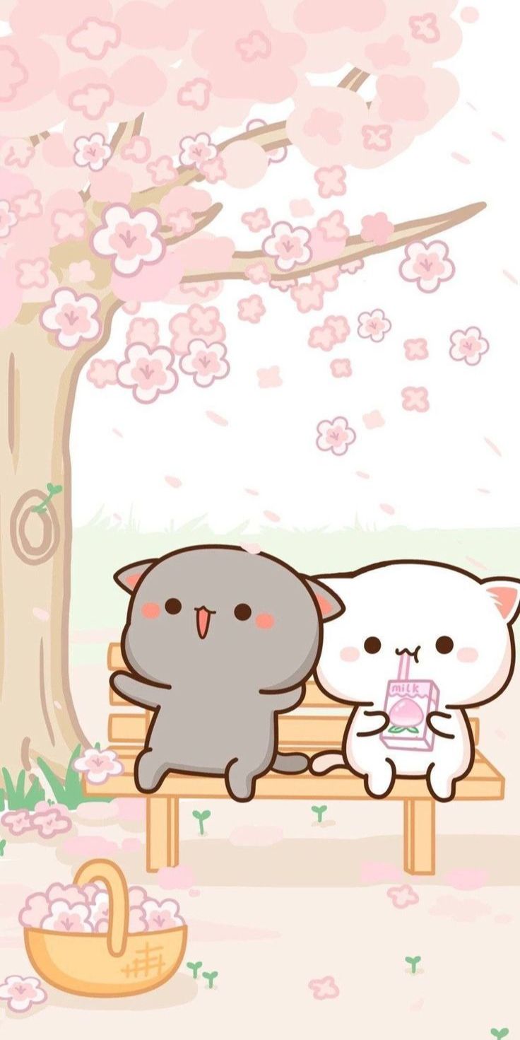 Kawaii wallpaper, Cute anime cat