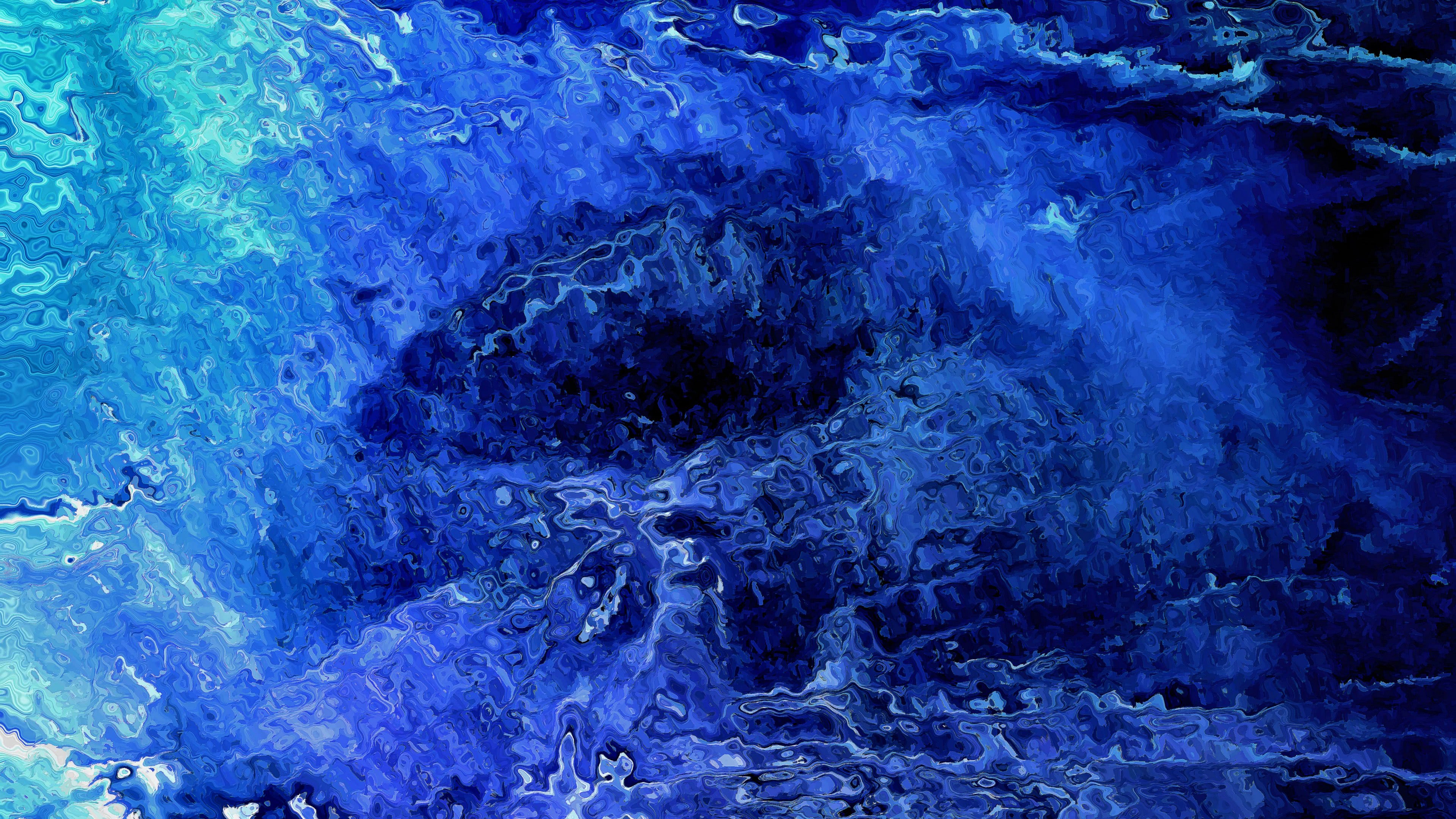 Mac iOS Blue Ocean Background UHD 4K