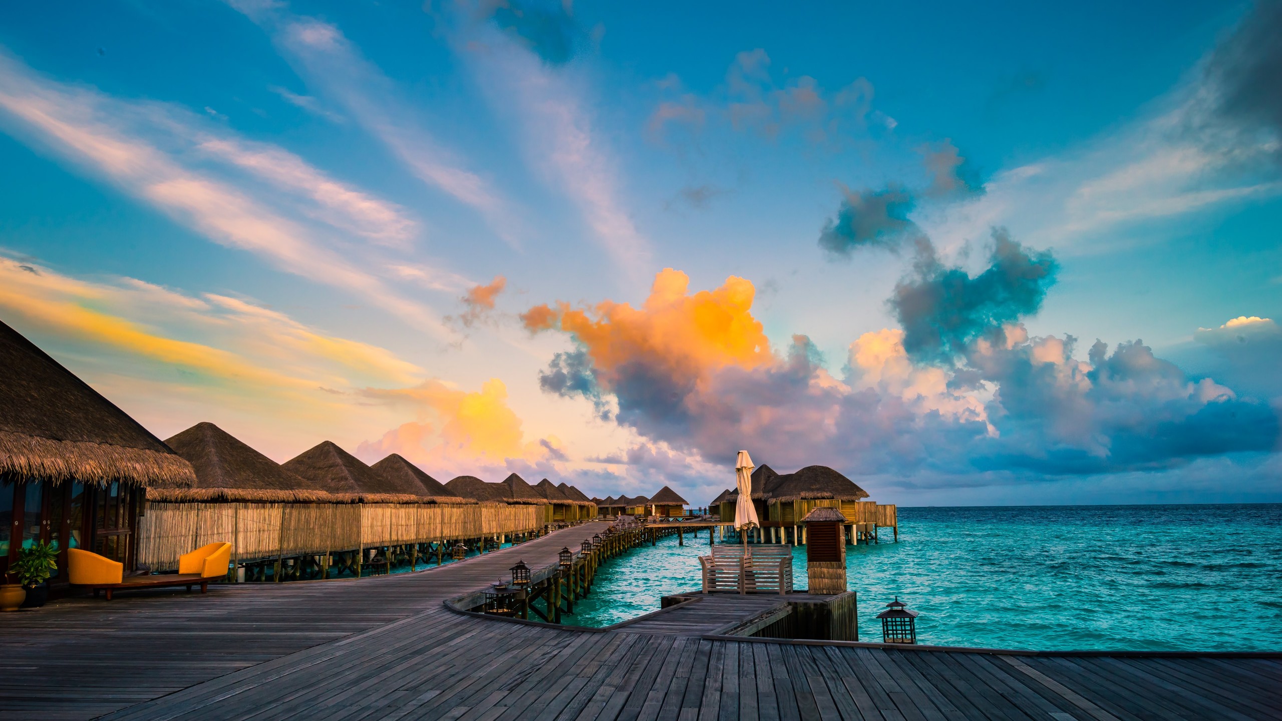 Blue Ocean In Maldives Uhd Wallpaper