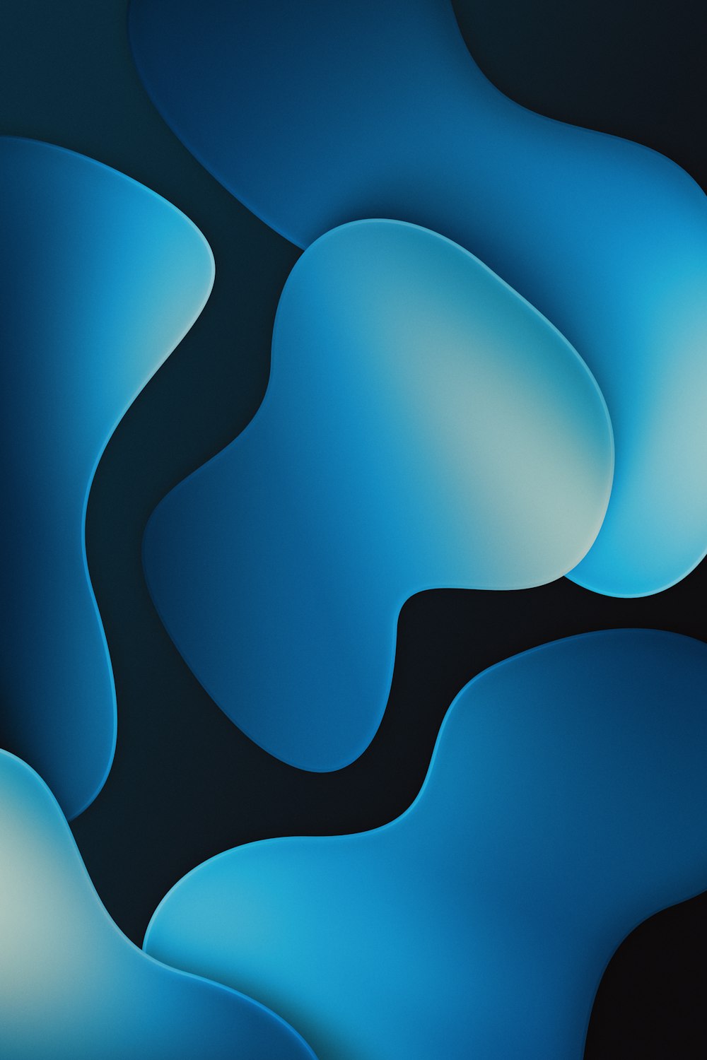 blue background with wavy shapes