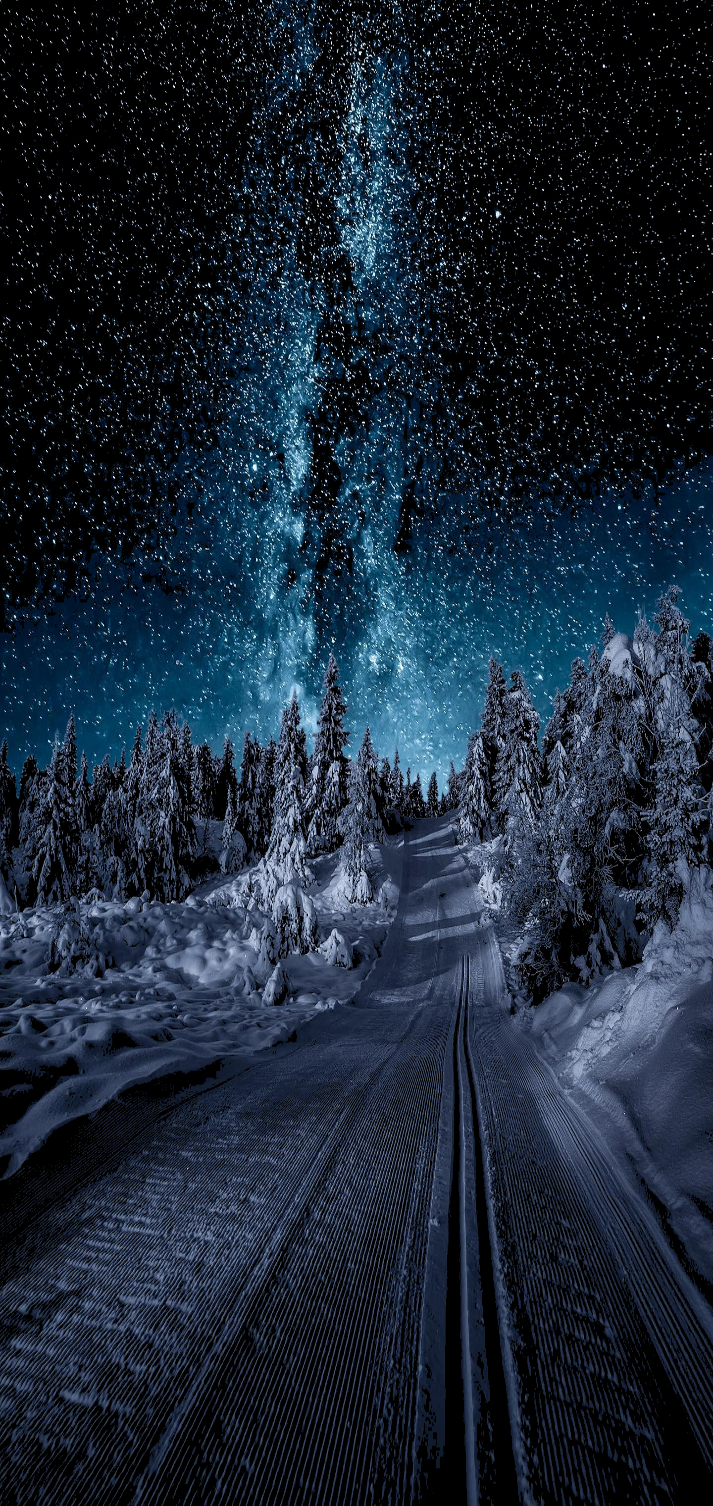 Starry night at Gausdal, Norway, r