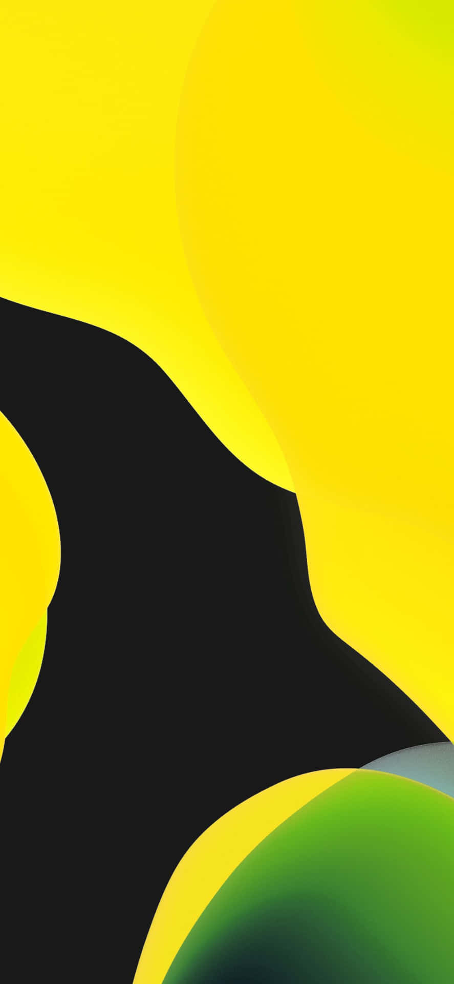 Download iOS 13 Yellow Green Background